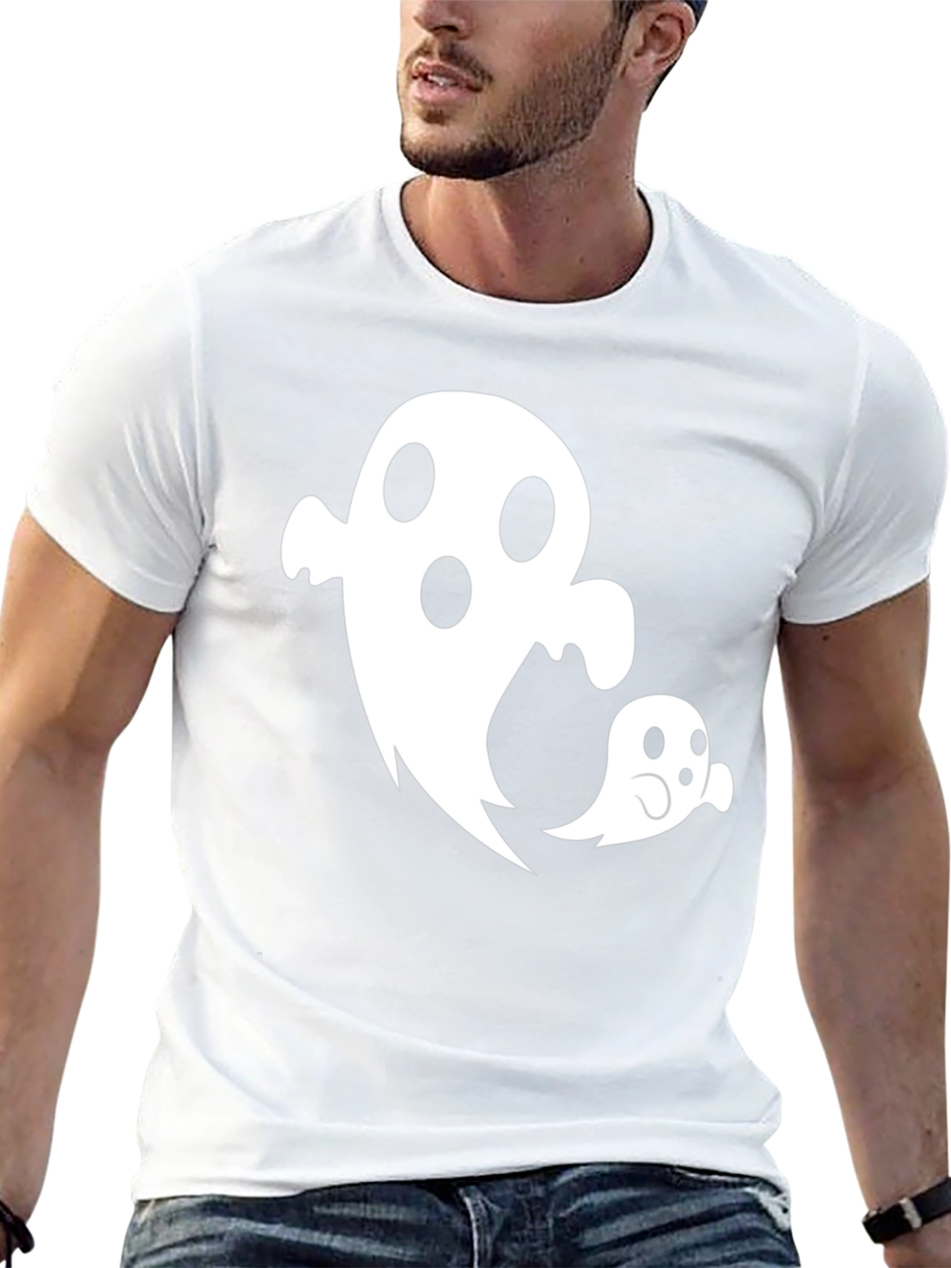 Black Ghost Family T-Shirt - Halloween Spooky Cute Tee view 13