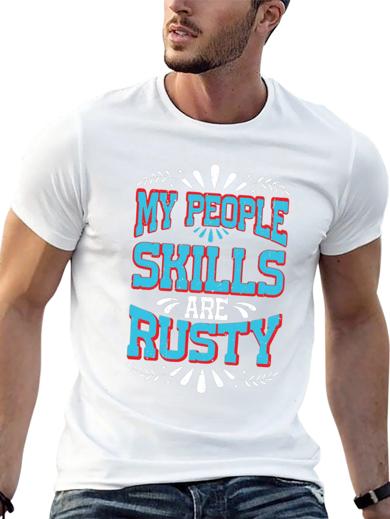 Black My People Skills Are Rusty Graphic T-Shirt view 13