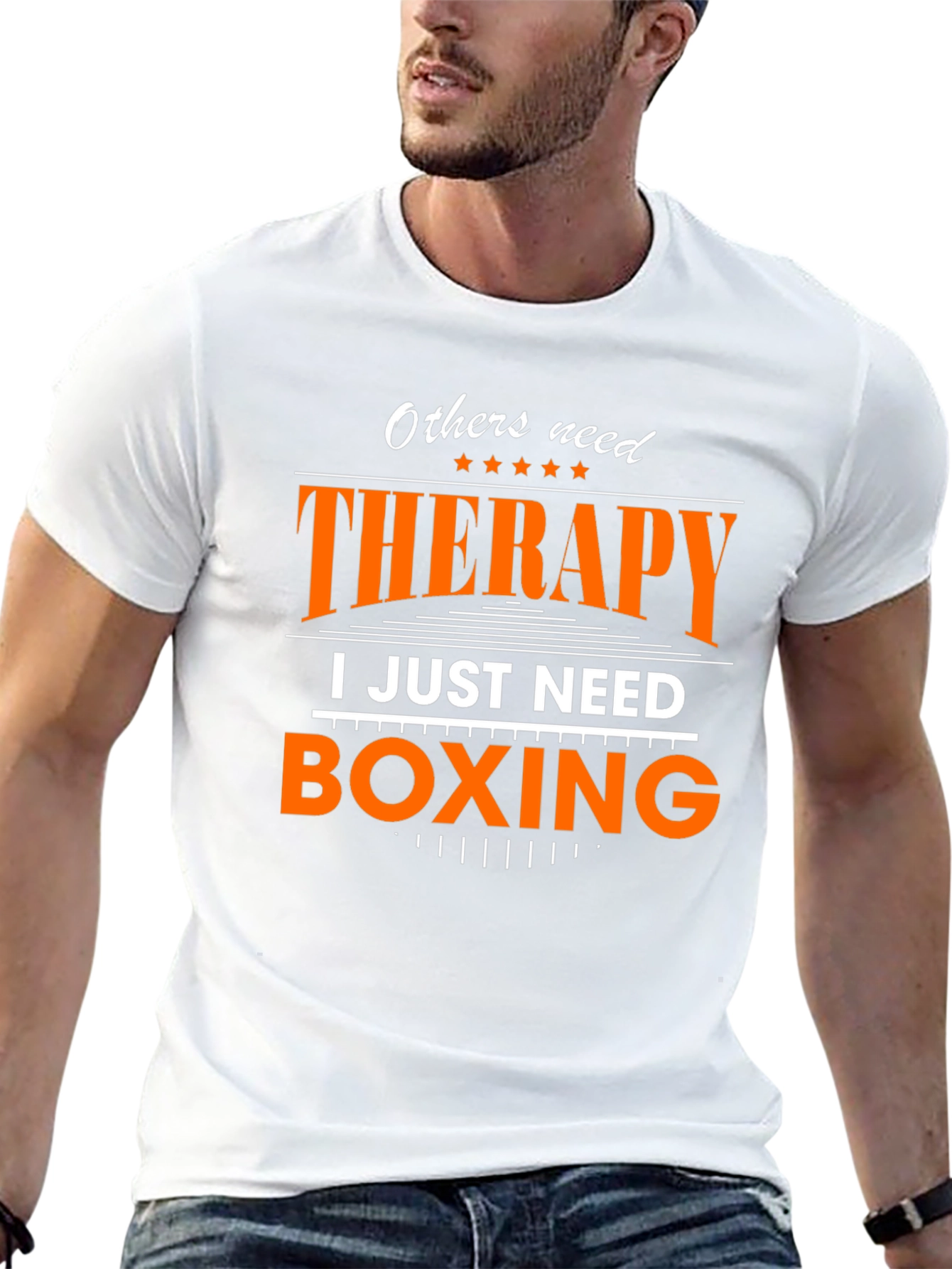 Black Boxing Therapy Graphic Tee - Black Cotton T-Shirt view 13