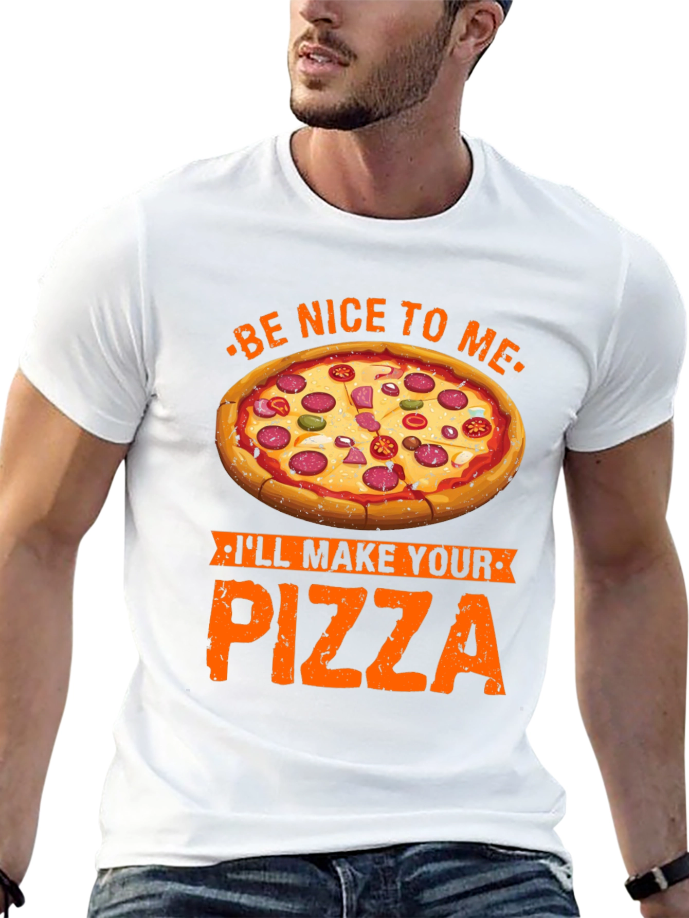 Black Funny Pizza Maker T-Shirt - Be Nice, I'll Make Your Pizza view 13