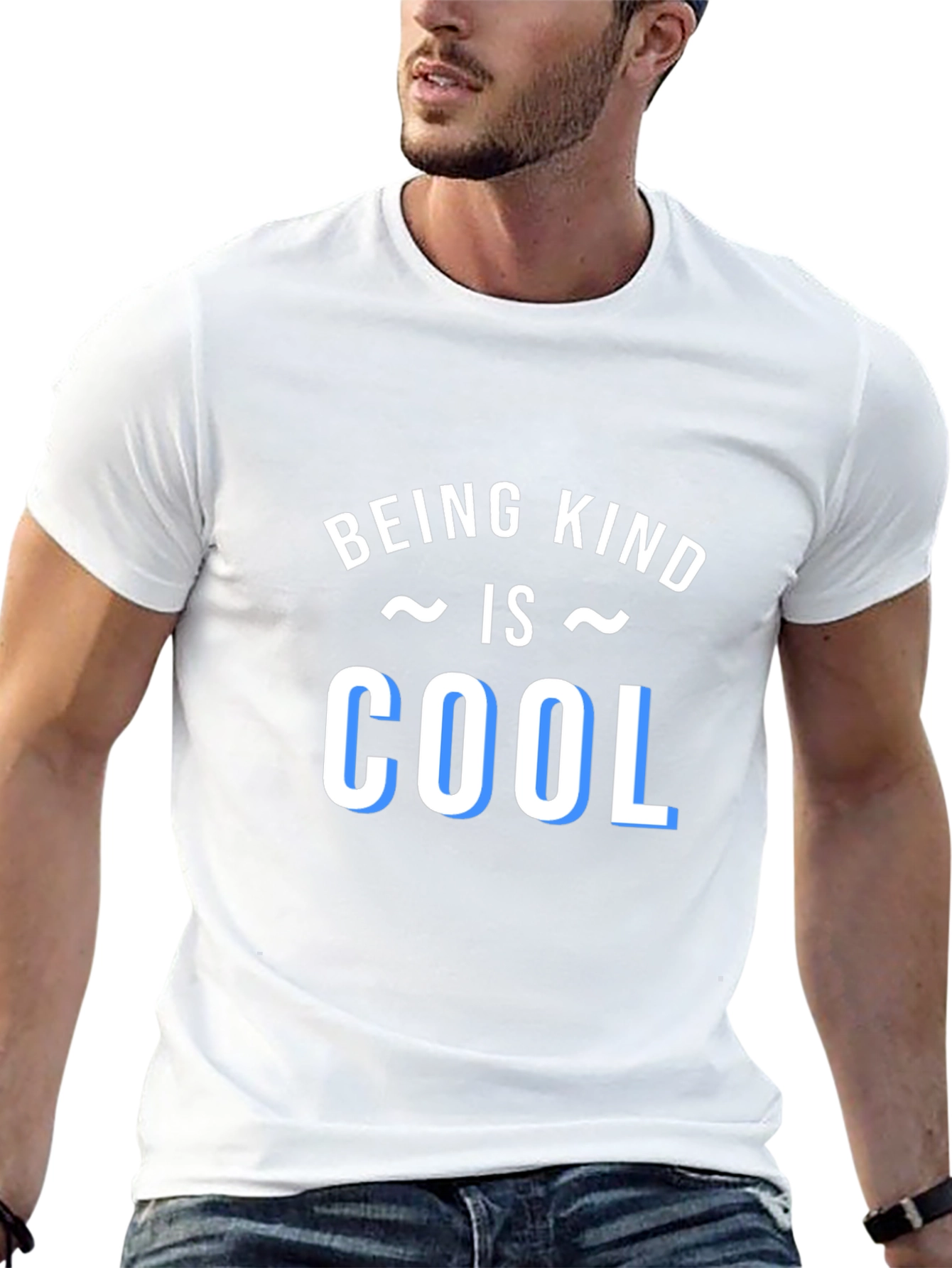 Black Being Kind Is Cool Black T-Shirt view 13
