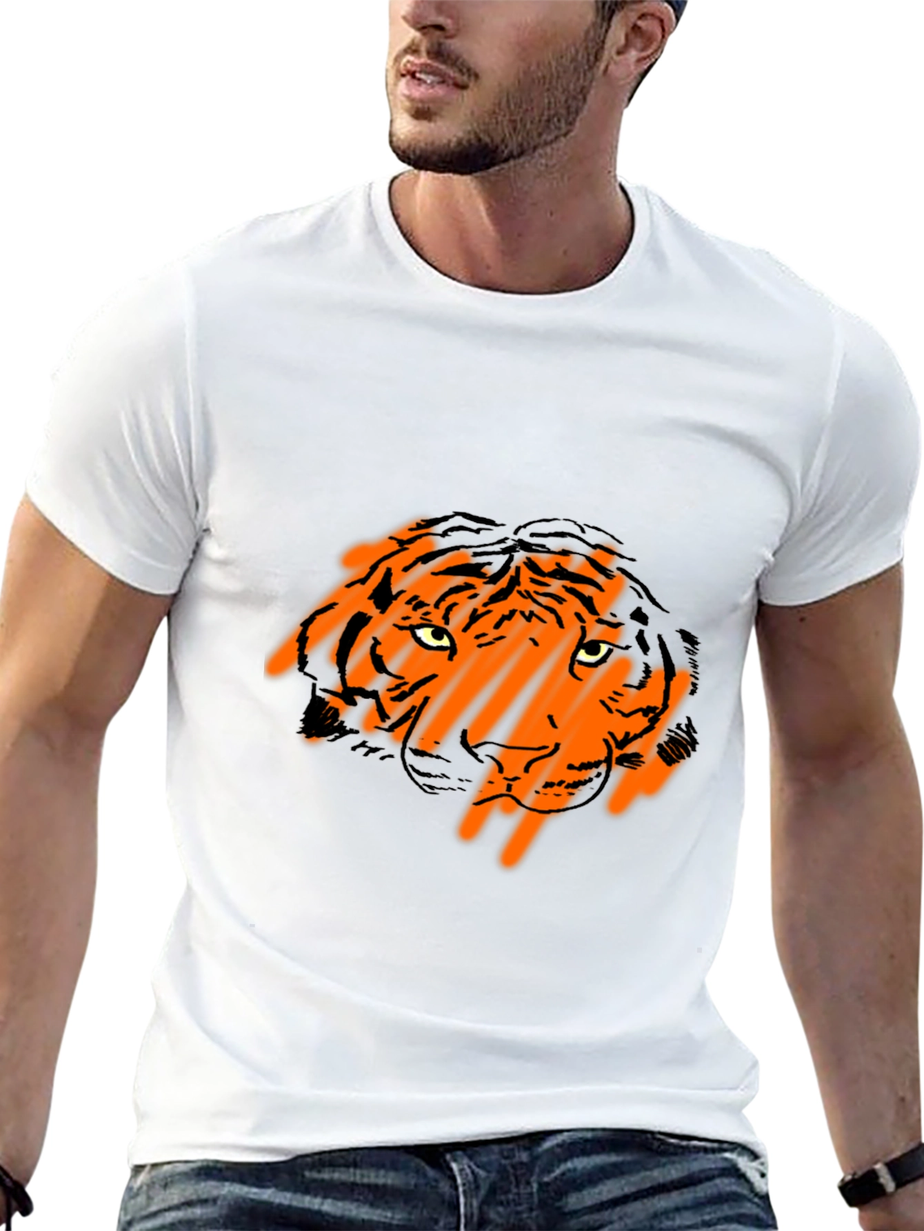 Black Tiger Graphic Black T-Shirt view 13