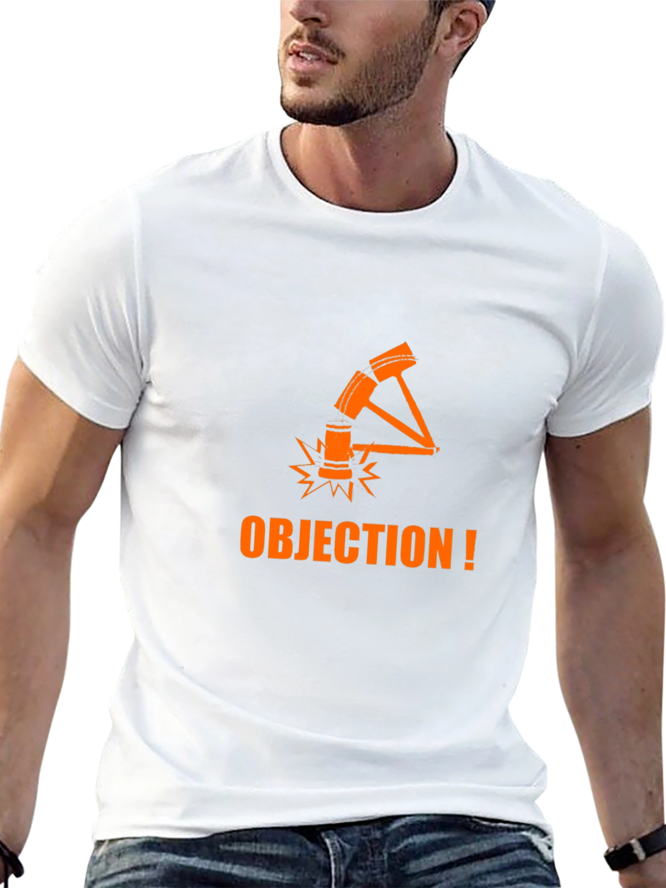 Objection! Black Cotton Graphic Tee - 13