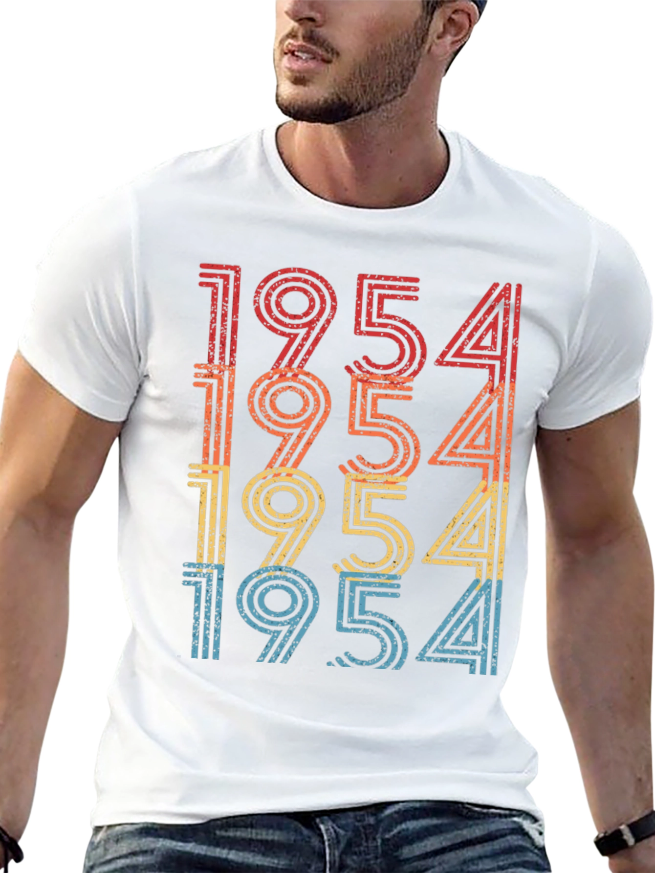 Black Retro 1954 Birthday T-Shirt - Classic Style view 13