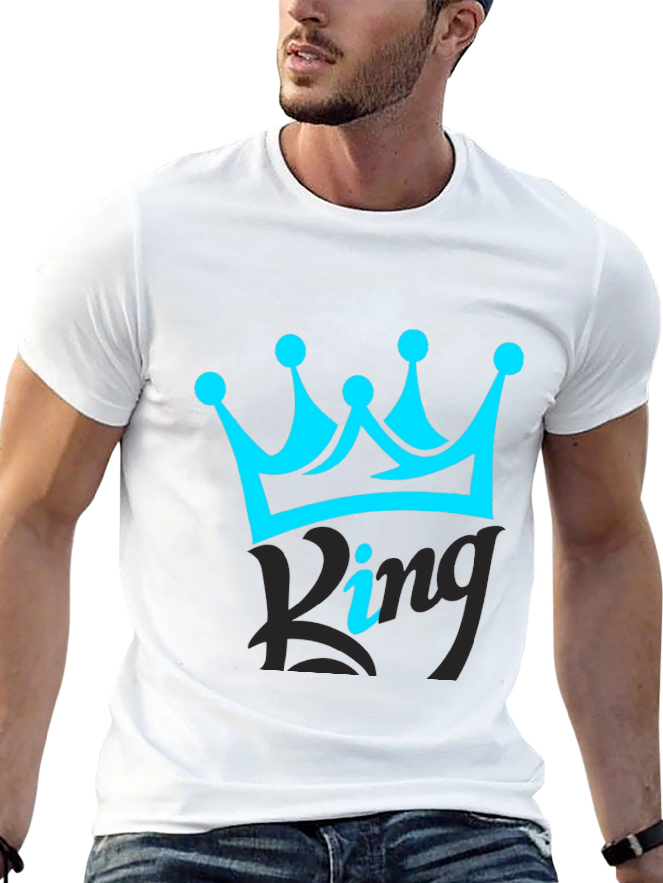 Black King Crown Black T-Shirt - Stylish Graphic Tee view 13