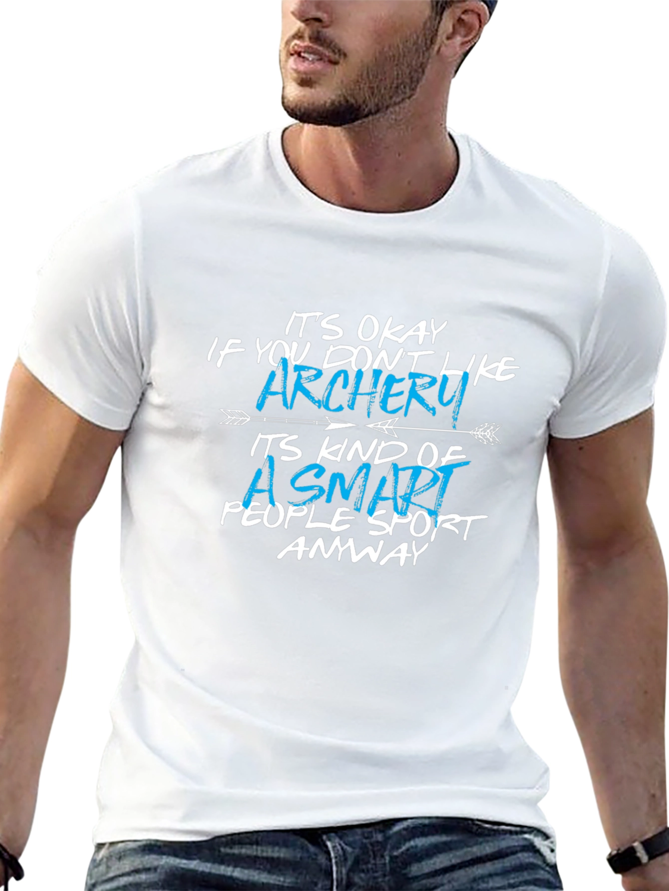 Black Funny Archery T-Shirt: Smart People Sport Tee view 13
