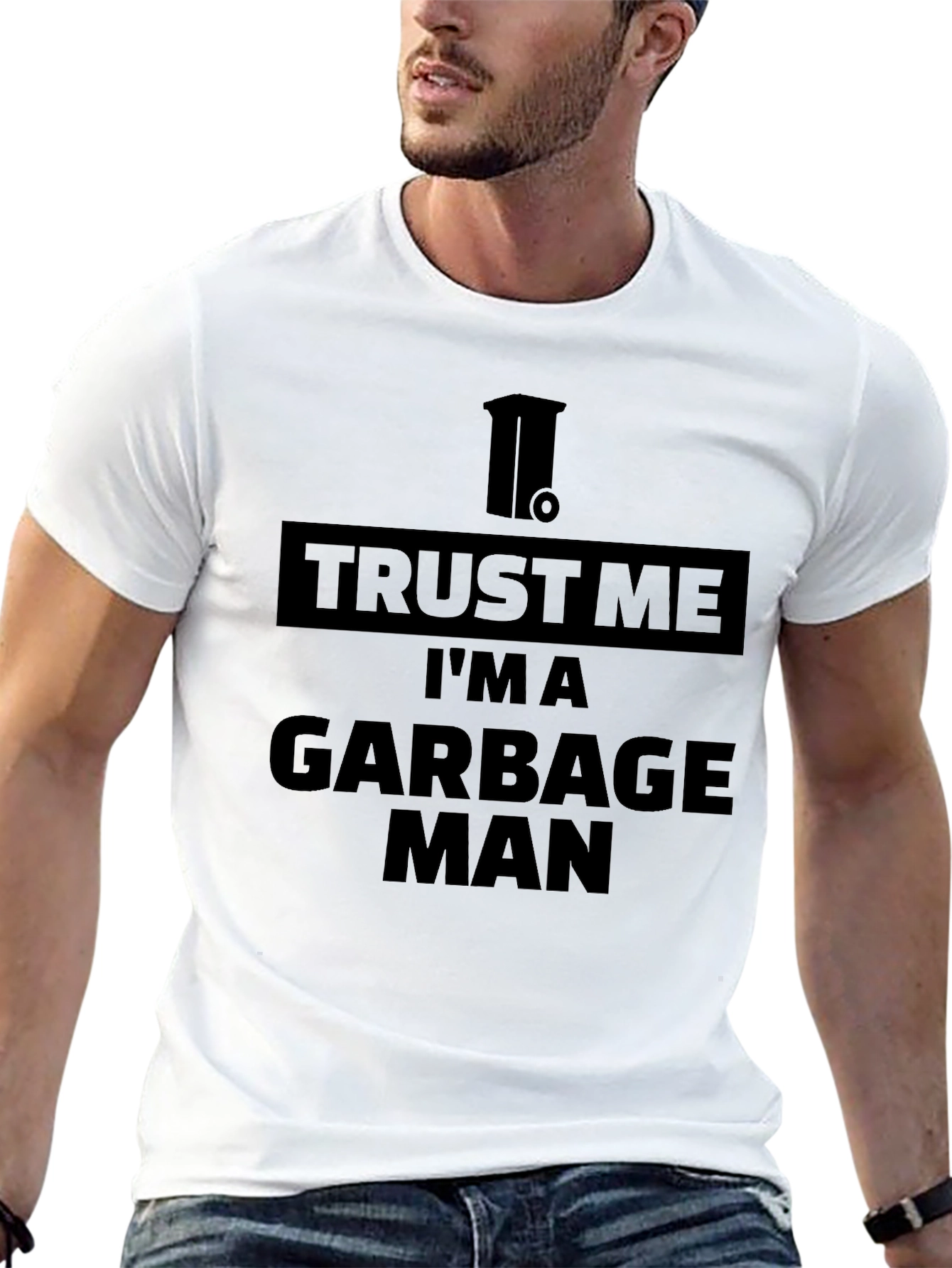 Black Trust Me I'm a Garbage Man T-Shirt view 13