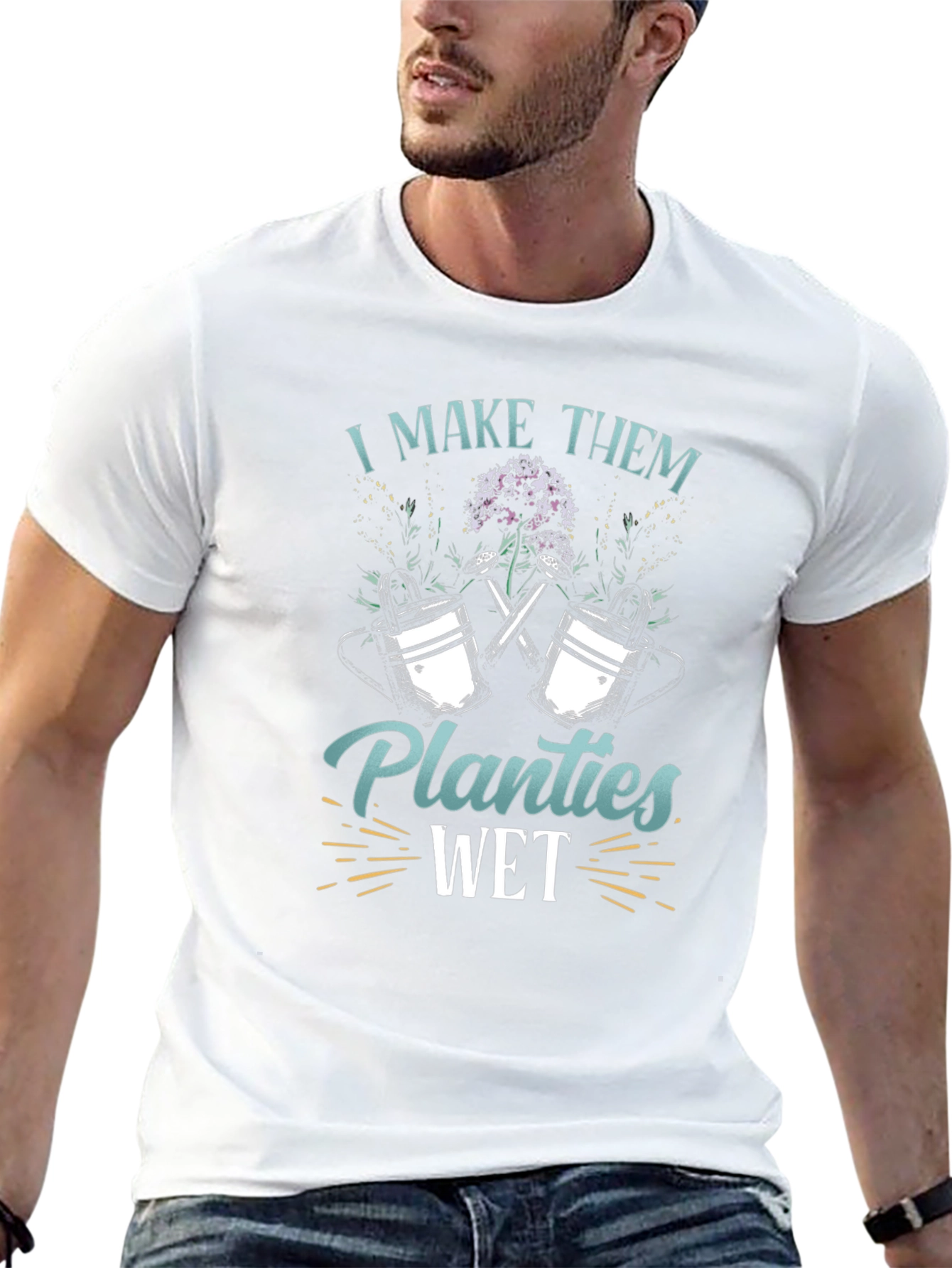 Black I Make Them Planties Wet Black T-Shirt view 13