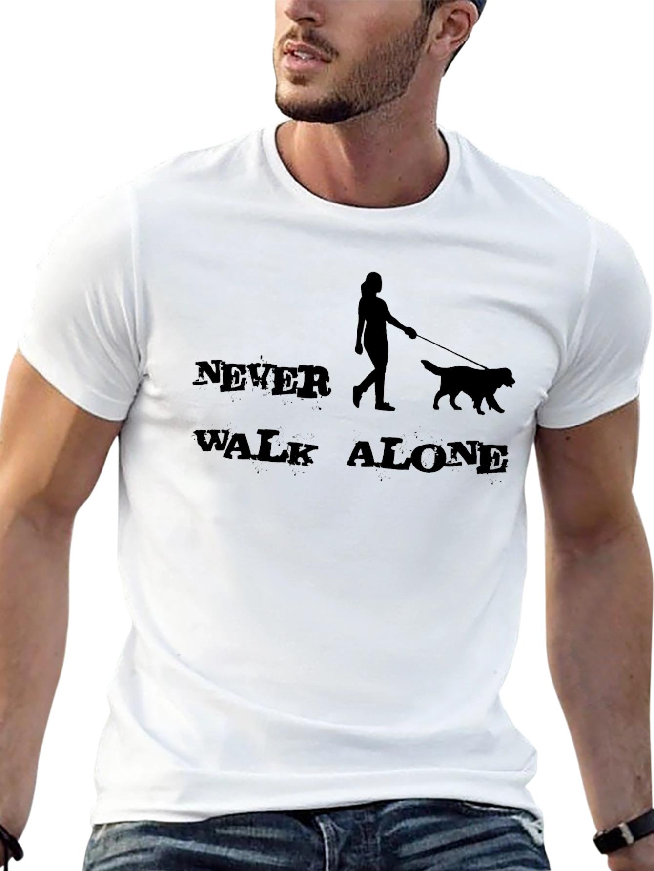 Black Never Walk Alone Graphic T-Shirt view 13