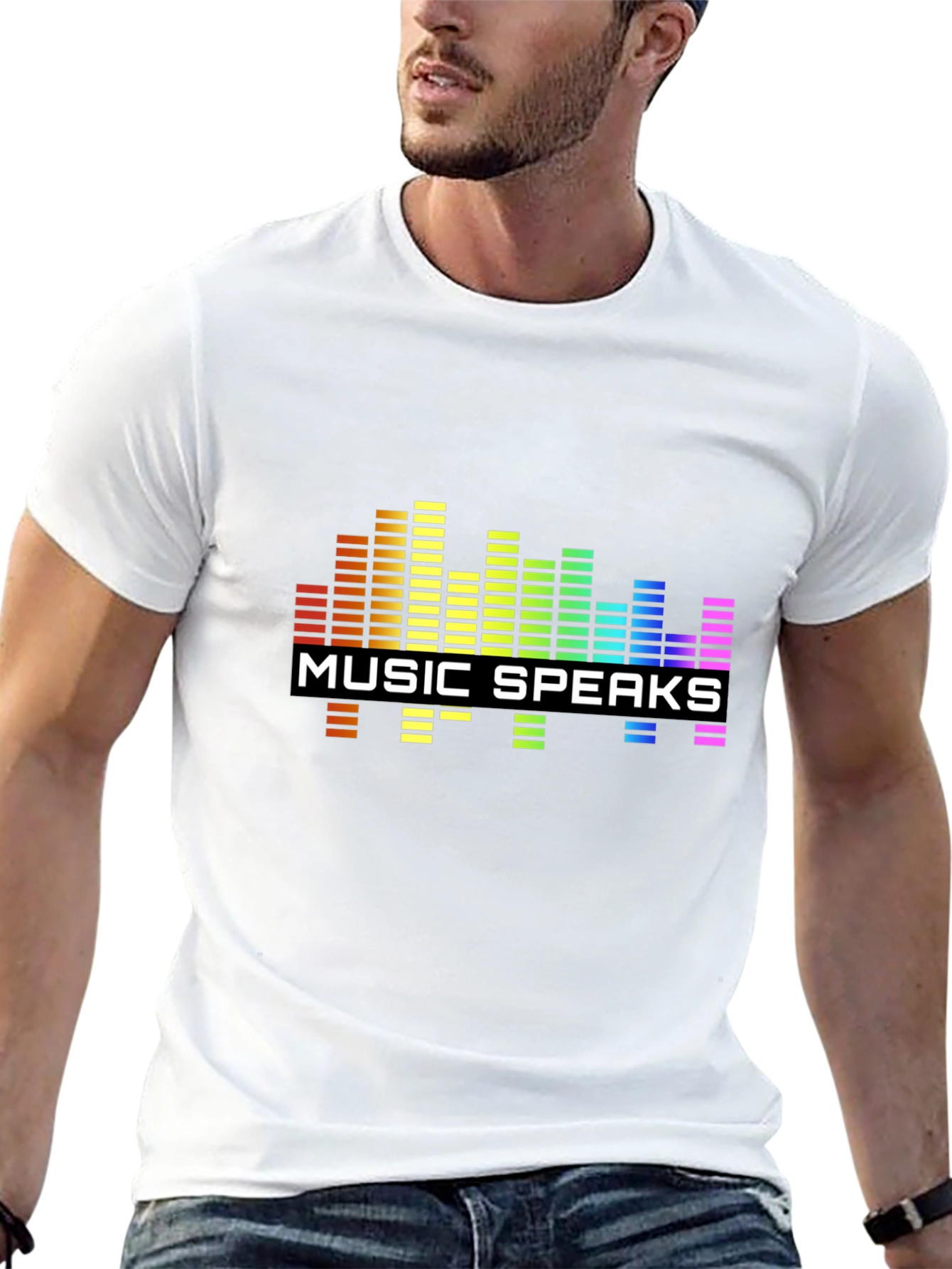 Black Music Speaks Graphic Black T-Shirt view 13