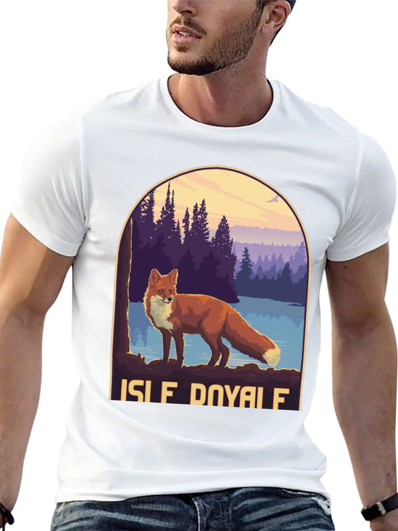 Black Isle Royale Fox Graphic T-Shirt view 13