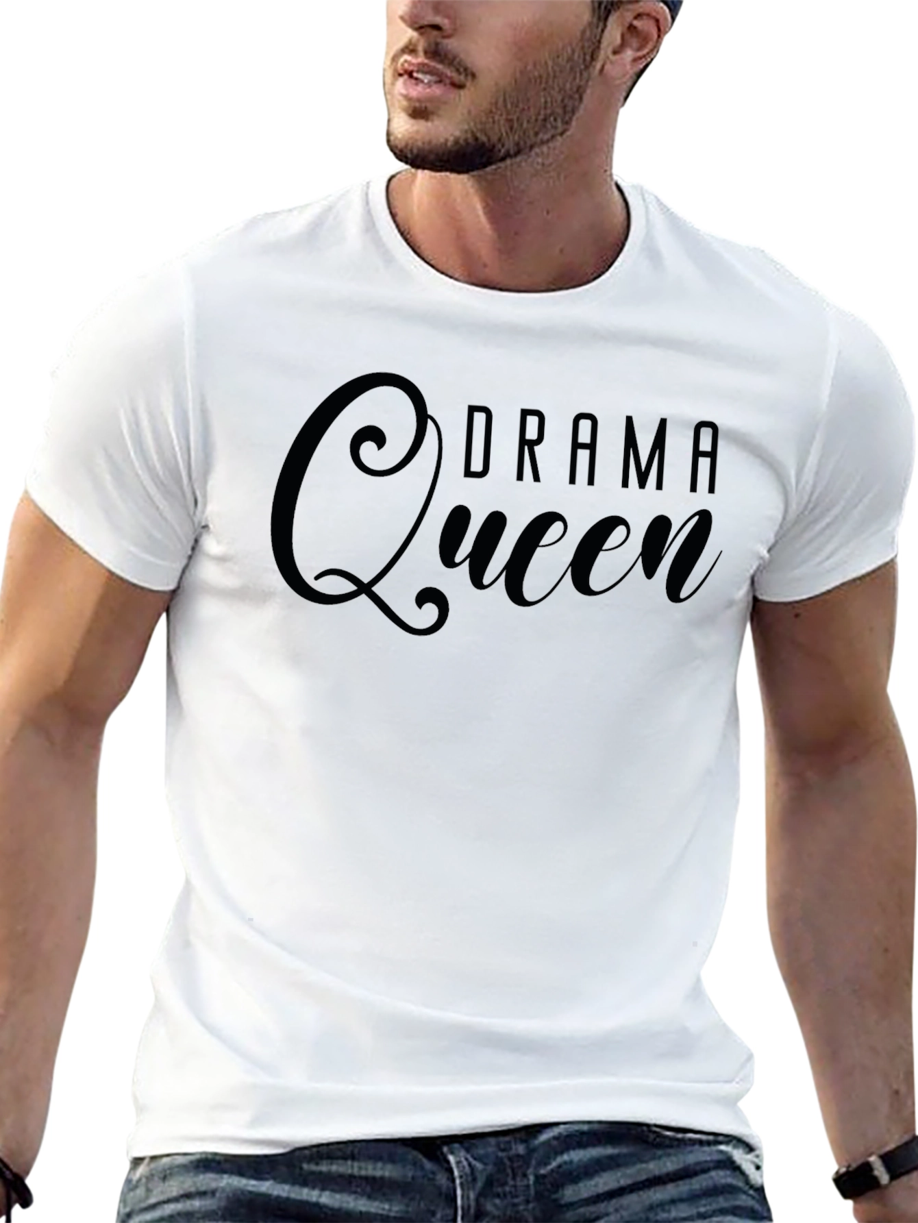 Black Drama Queen Graphic T-Shirt - Unisex Cotton Tee view 13
