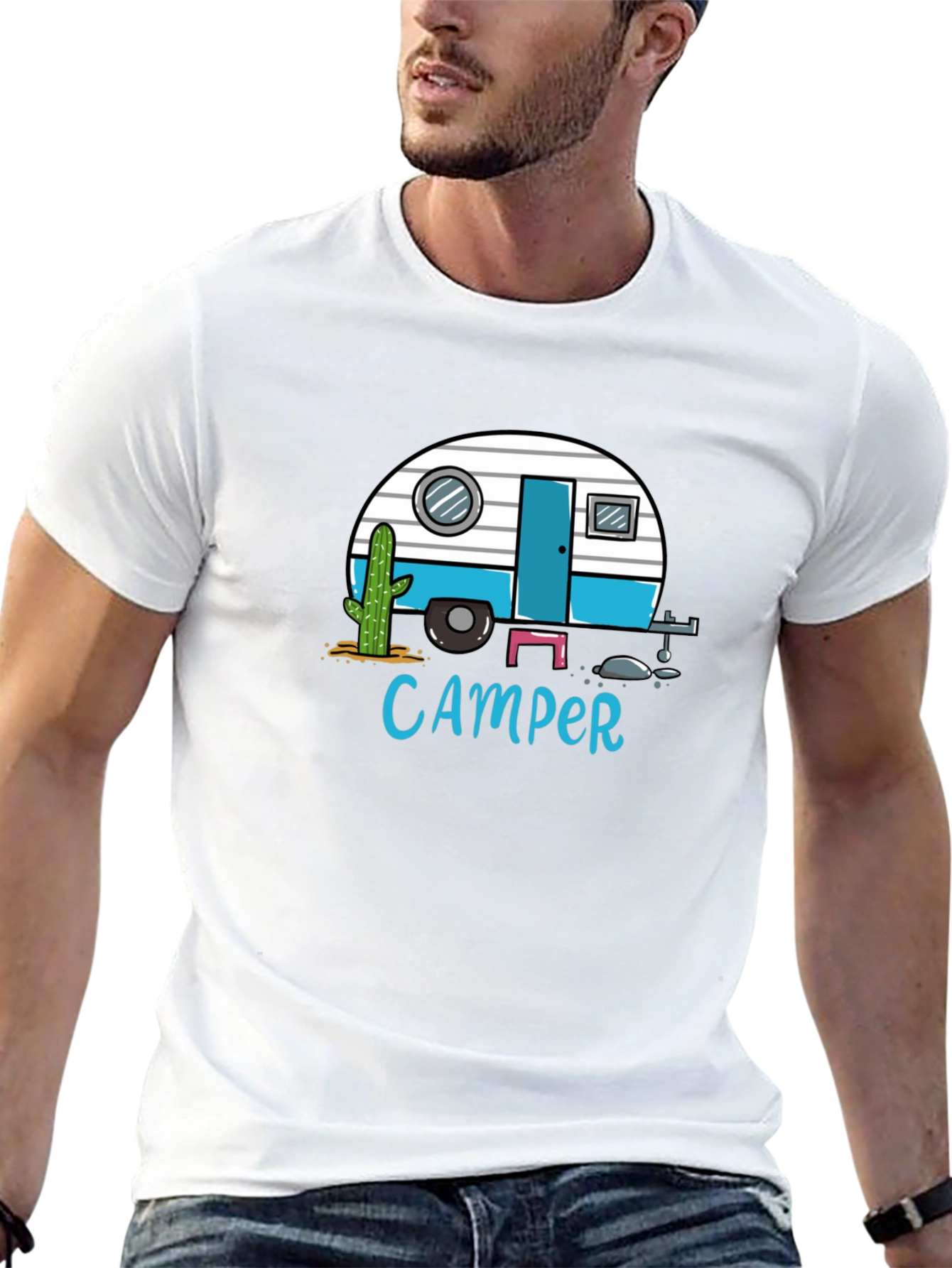 Black Camper Graphic T-Shirt - Black Tee view 13