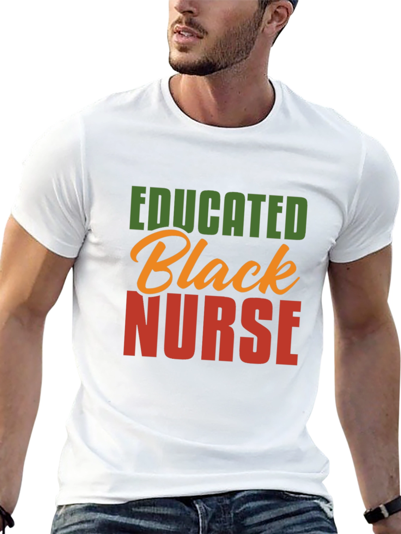 Black Educated Black Nurse T-Shirt - Premium Quality view 13