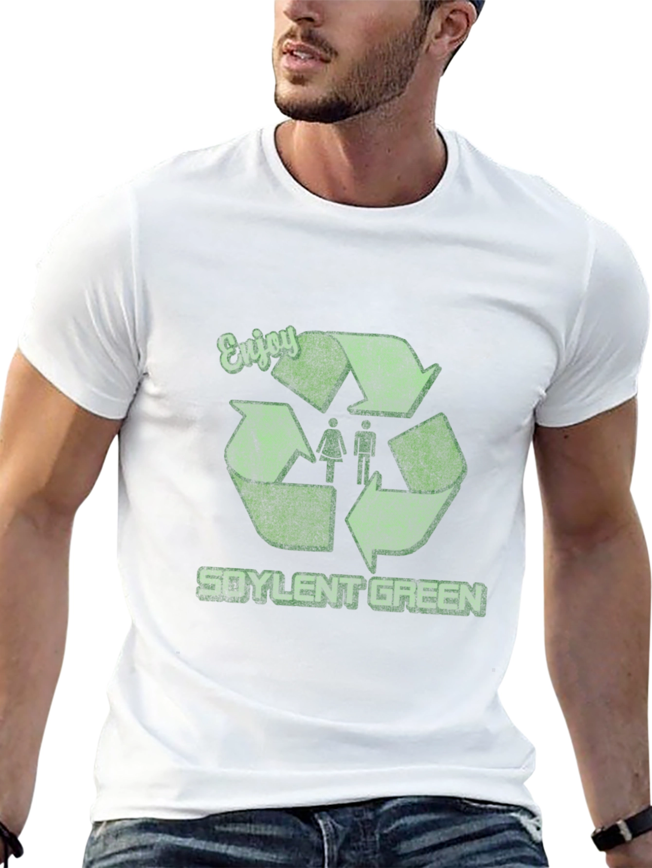 Black Soylent Green Recycle T-Shirt view 13
