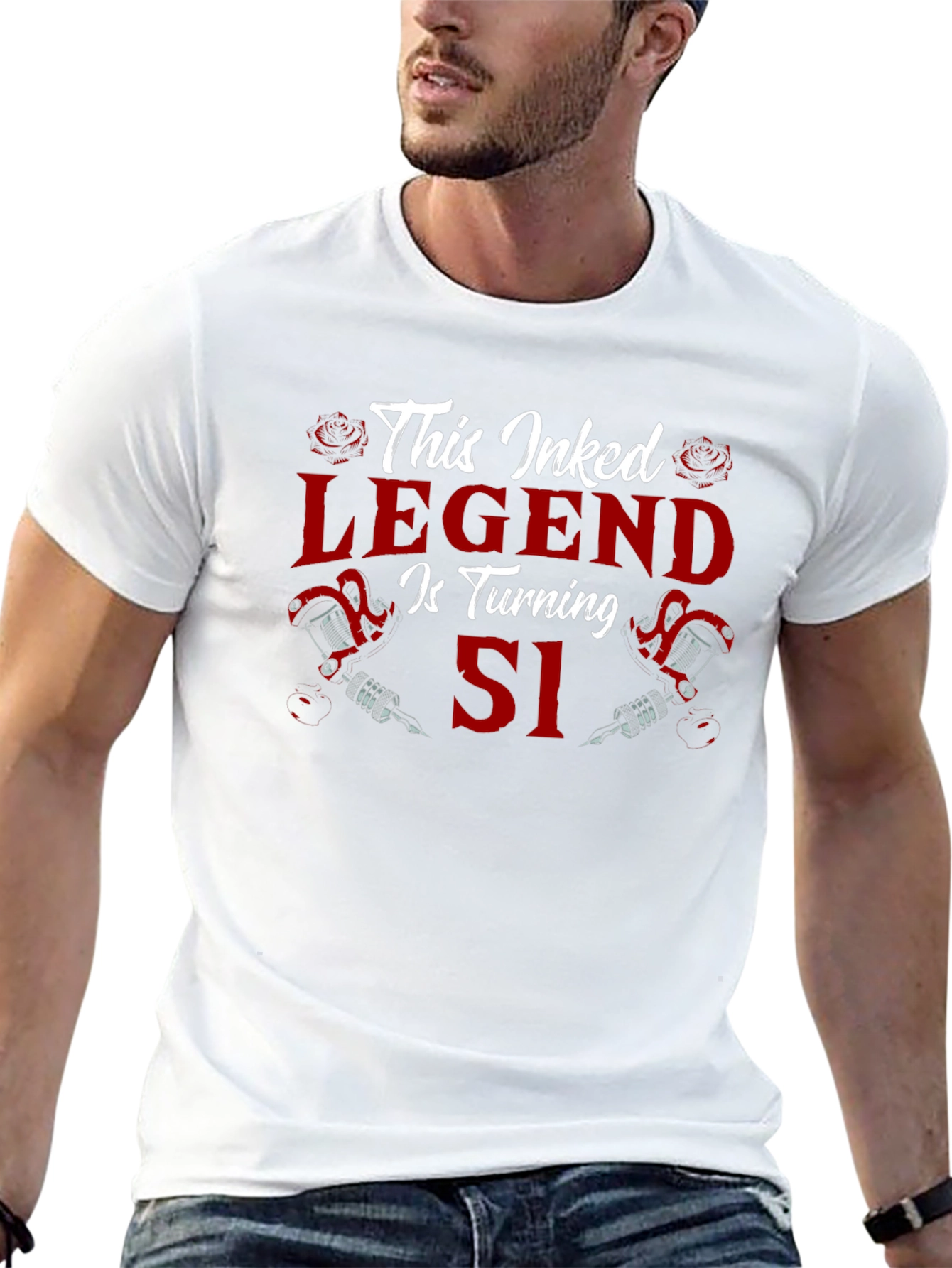 Black Inked Legend 51st Birthday T-Shirt view 13
