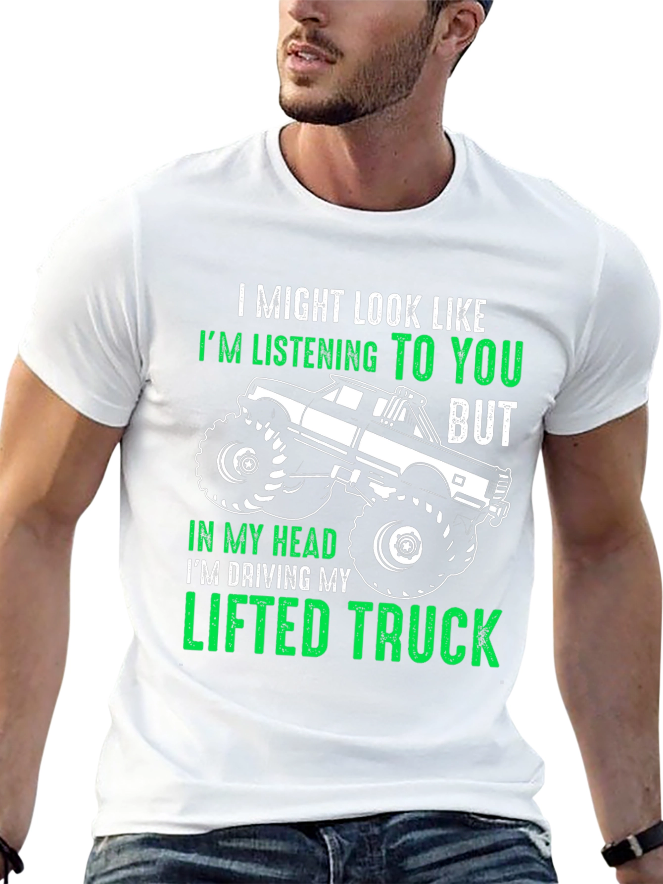 Black Lifted Truck T-Shirt - Funny Gift for Truck Lovers view 13