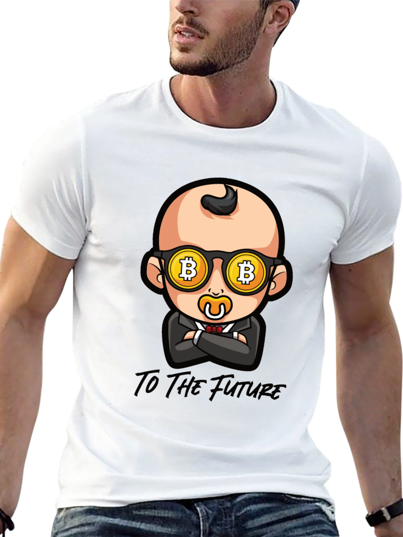 Bitcoin Baby T-Shirt - To The Future Crypto Tee - 13