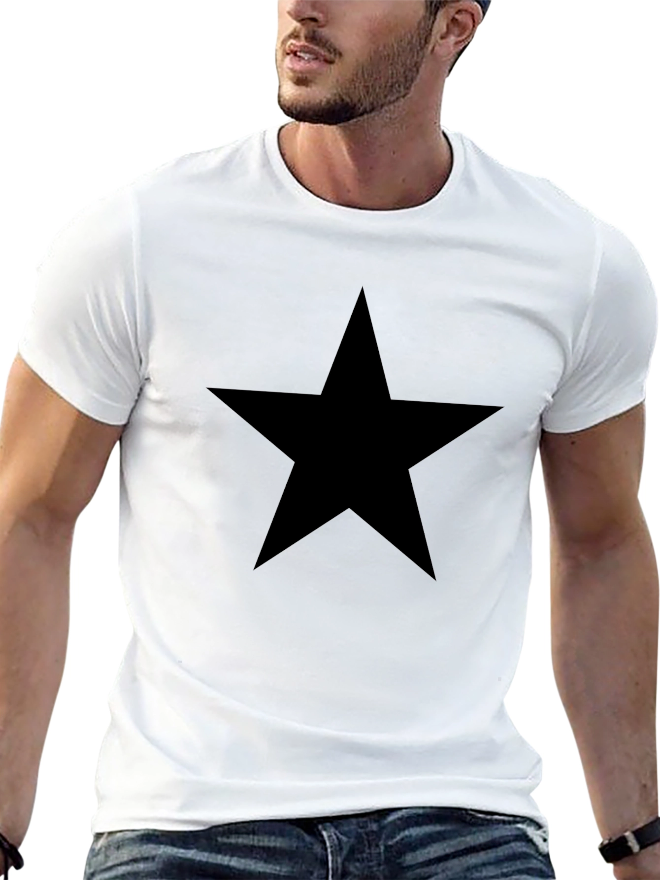 Black Black Star Graphic Tee - Casual Comfort view 13