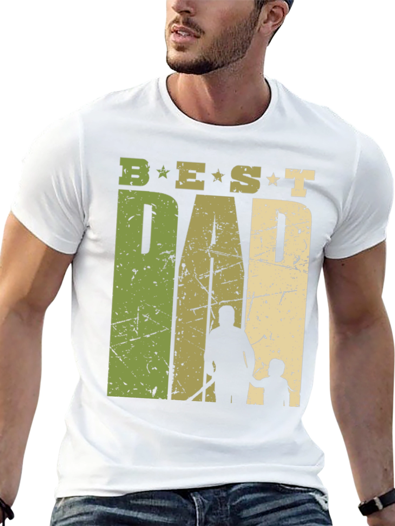 Black Best Dad Ever Graphic T-Shirt - Father's Day Gift view 13