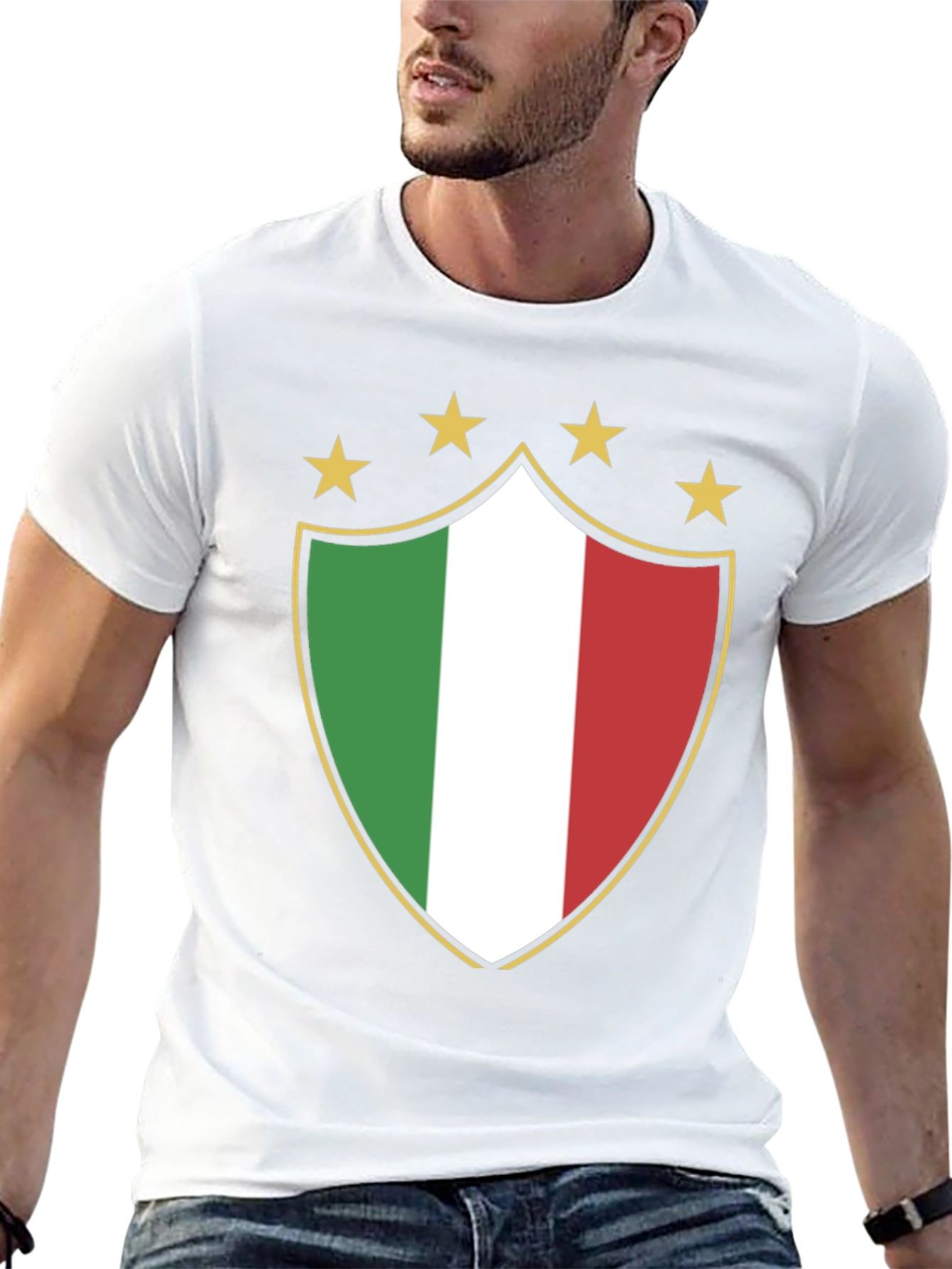 Black Italy Shield Star Graphic Tee view 13