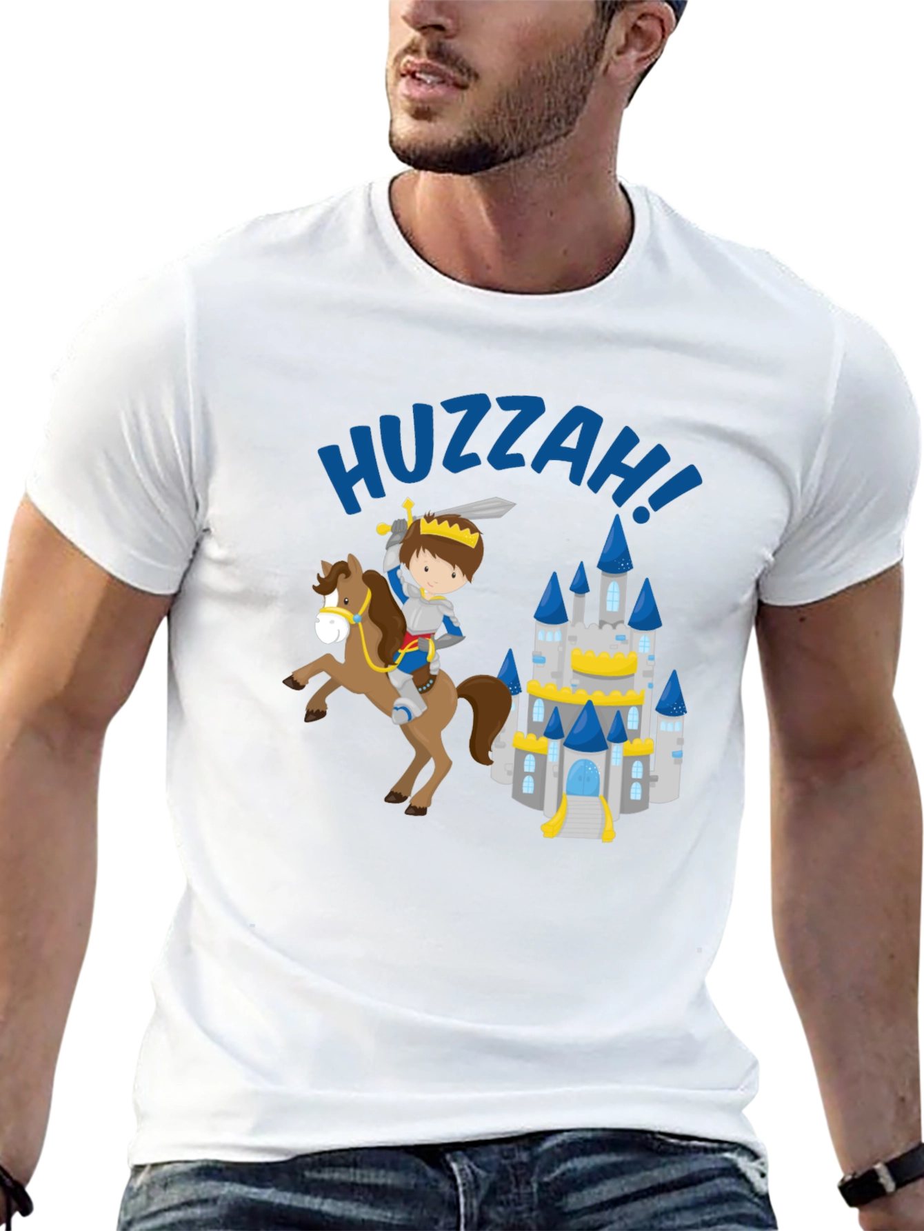 Black Huzzah Knight & Castle Graphic Tee view 13
