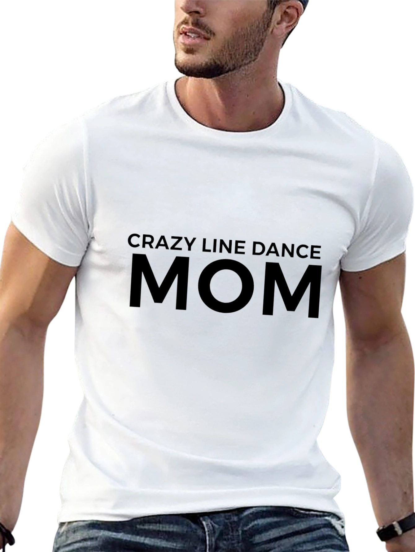 Black Crazy Line Dance Mom Black T-Shirt view 13