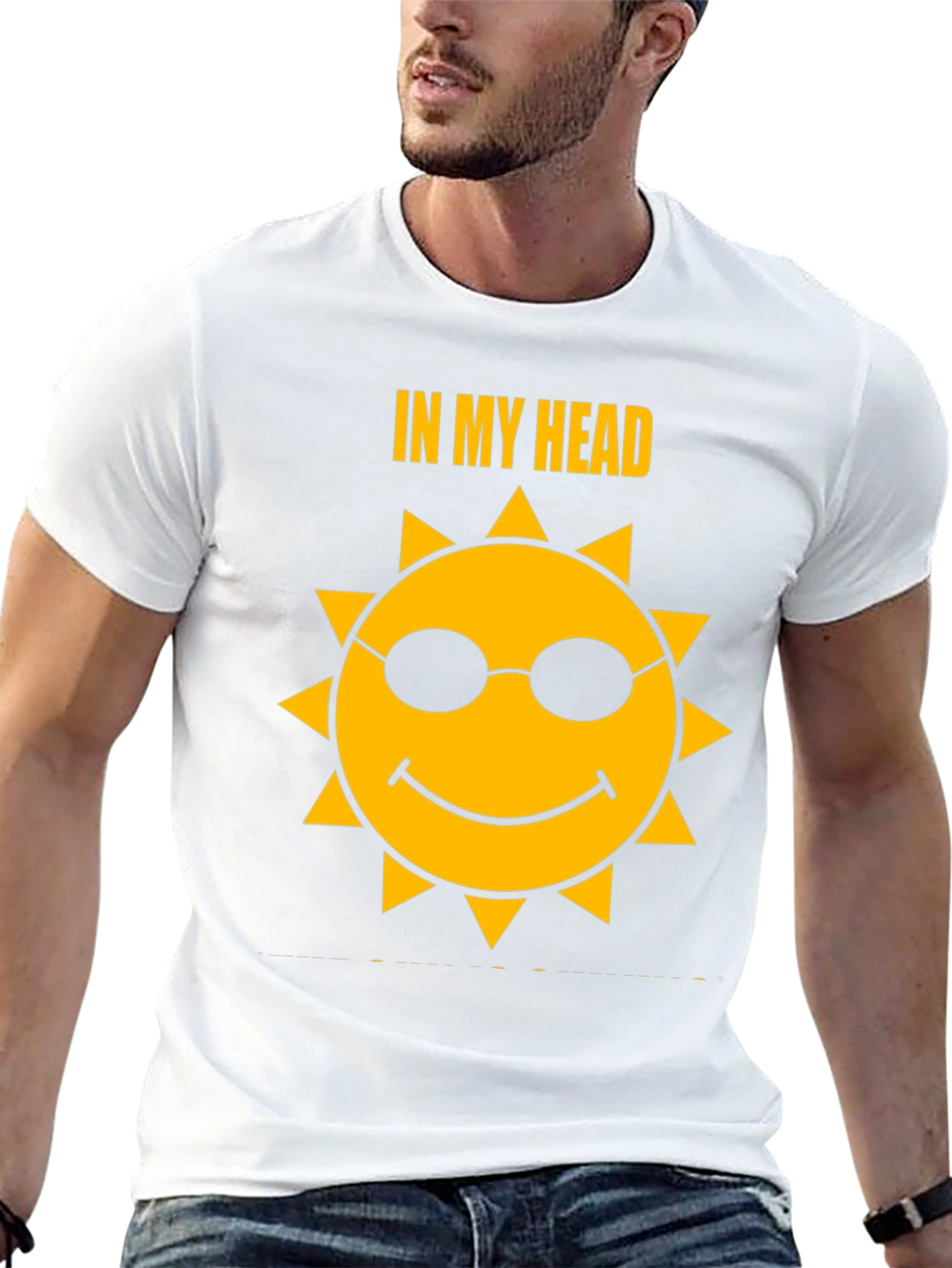 Black Head In The Clouds T-Shirt - Cool Sun Design view 13