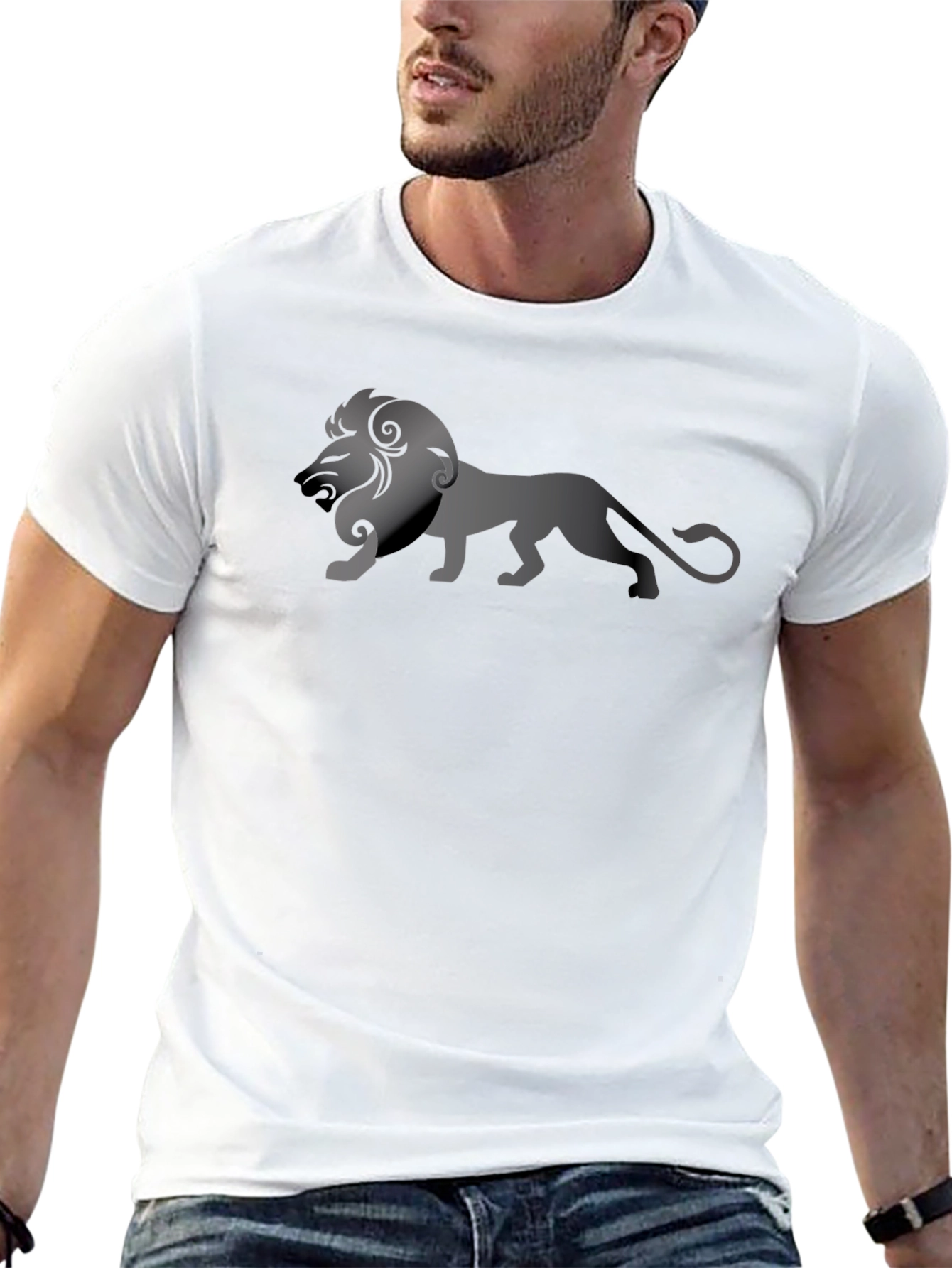 Black Lion Graphic Tee - Stylish Black T-Shirt view 13