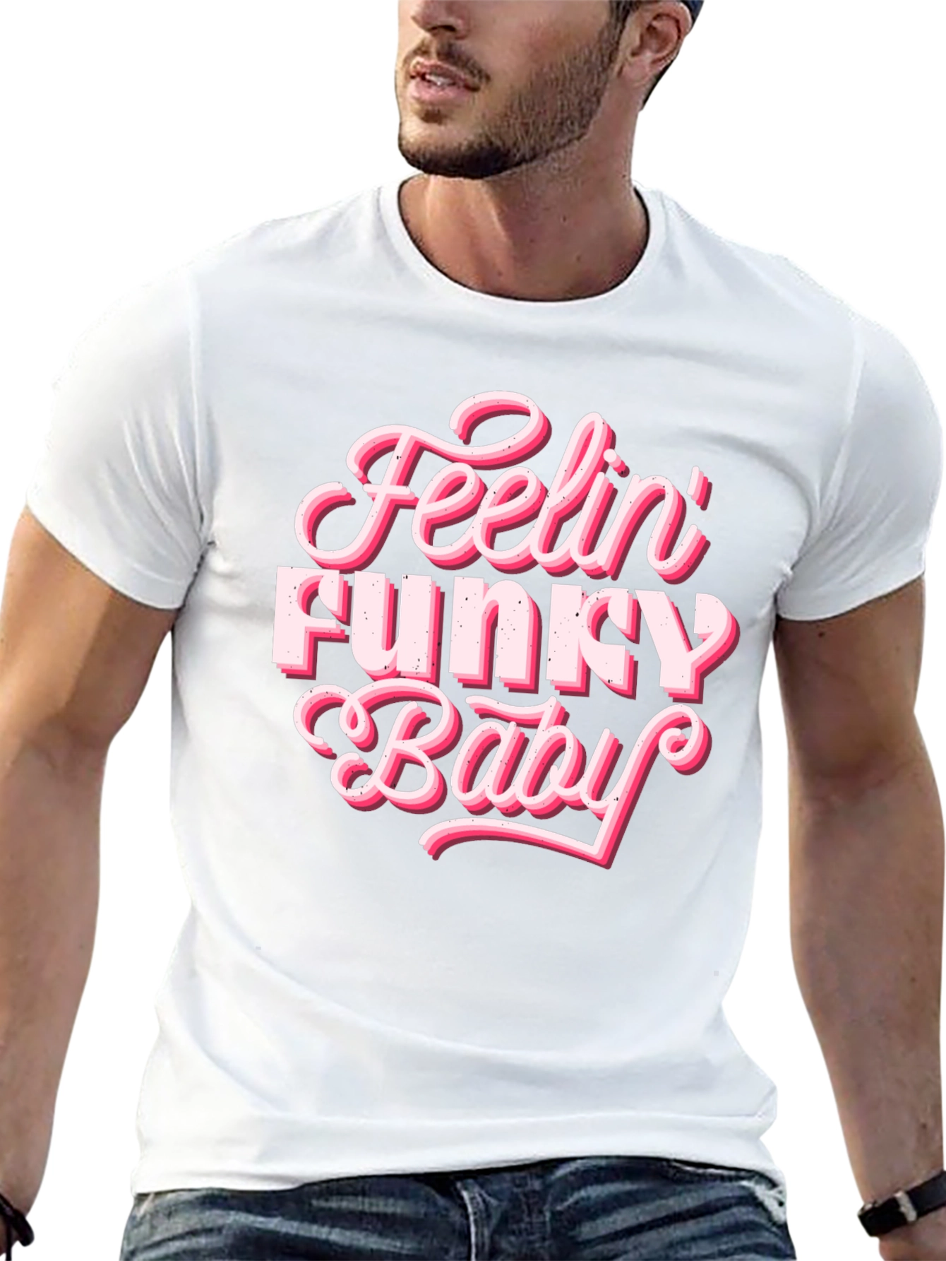 Black Feelin' Funky Baby T-Shirt - Retro Style Graphic Tee view 13