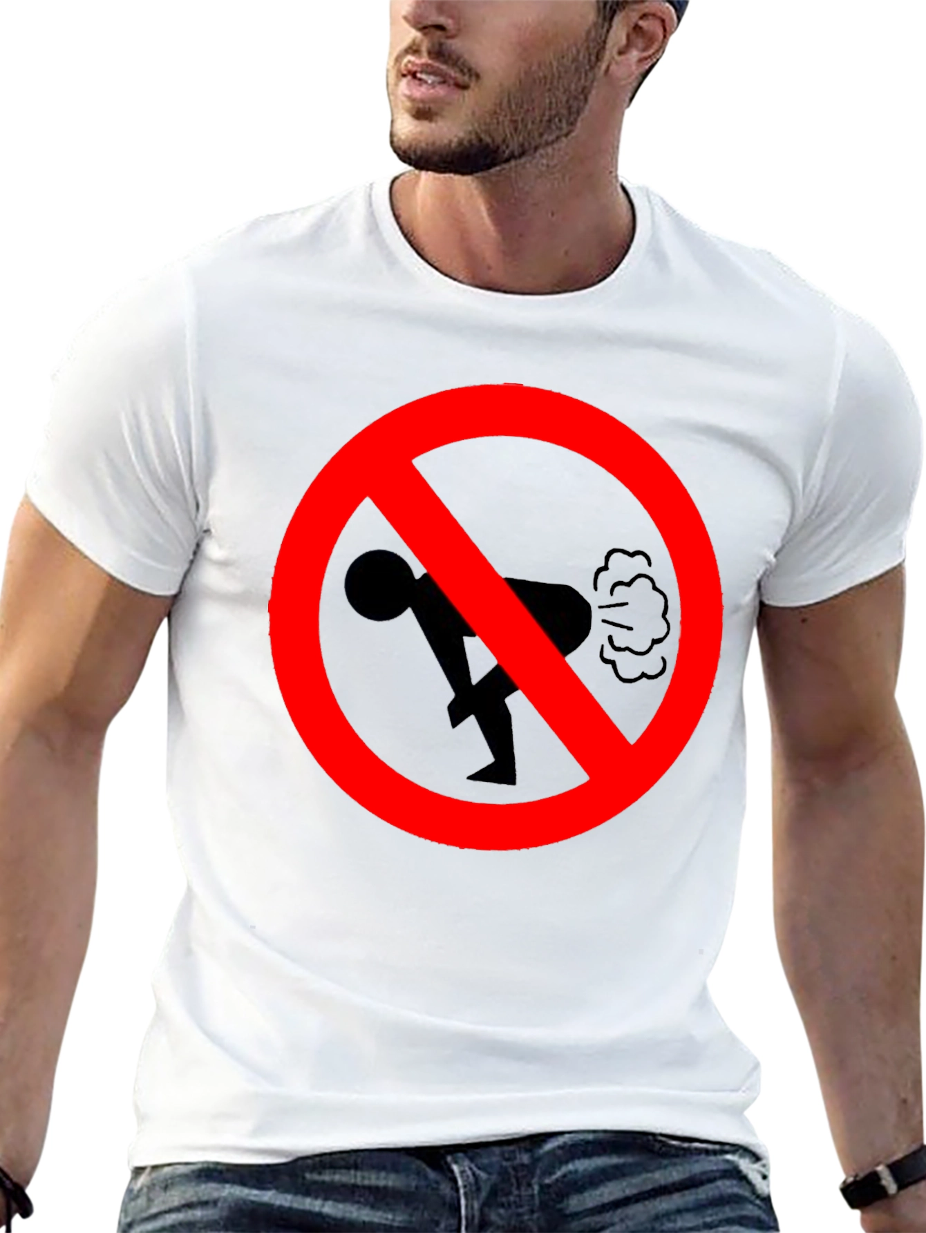 Black No Farting Black T-Shirt - Novelty Graphic Tee view 13