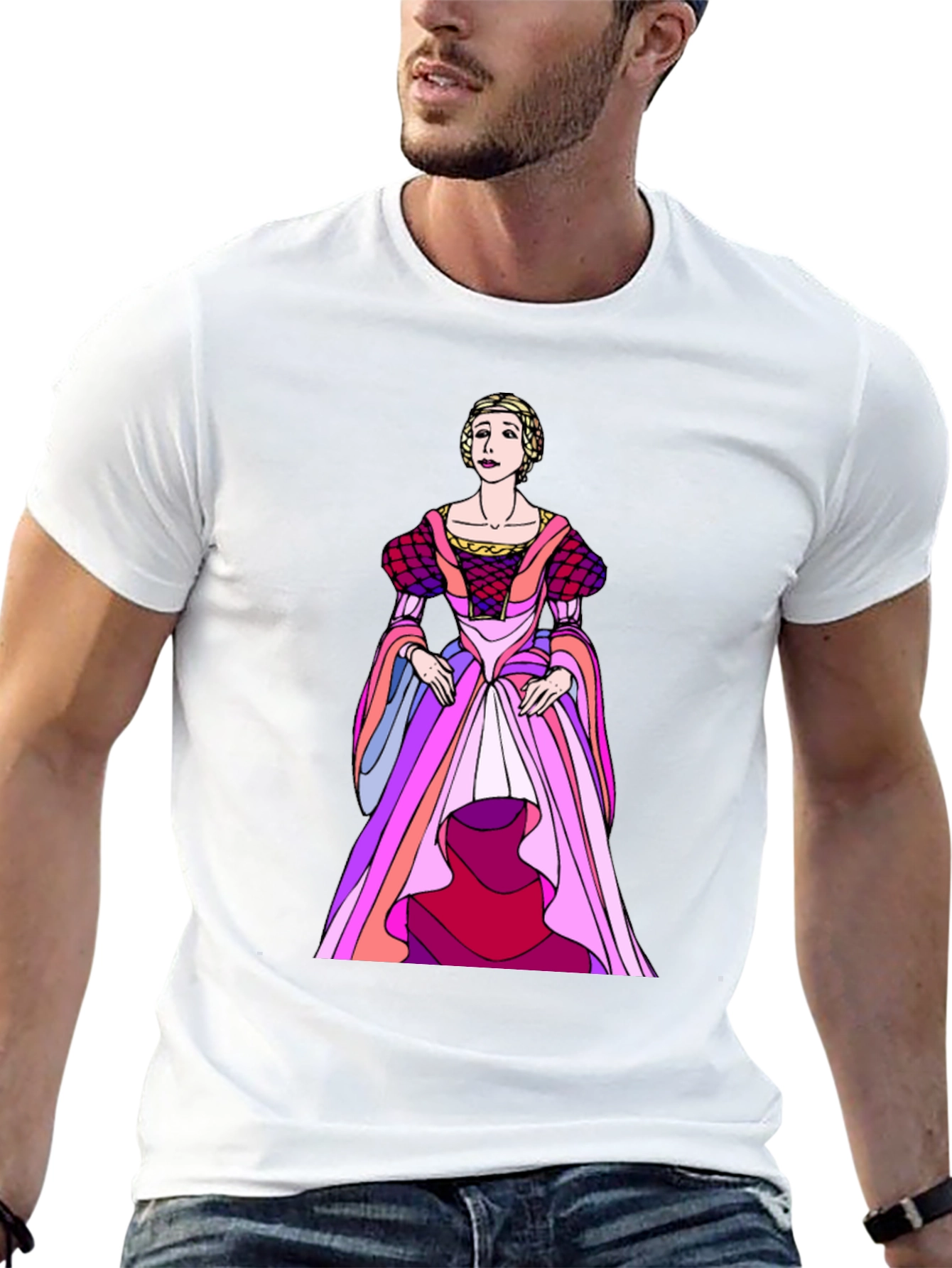 Black Renaissance Dress Graphic Tee view 13