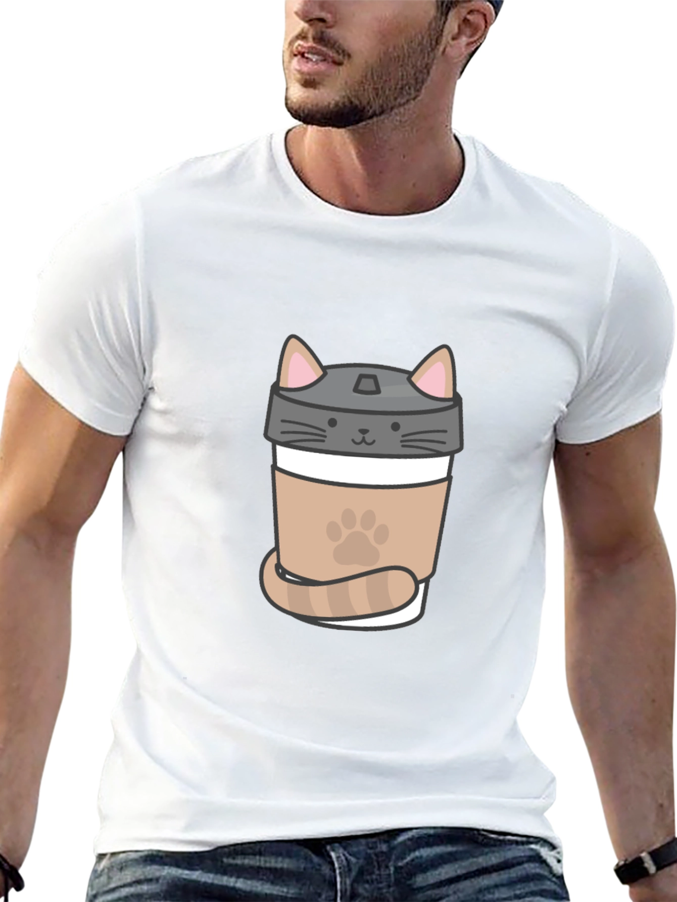 Black Cat Coffee T-Shirt - Cute Coffee Lover Tee view 13