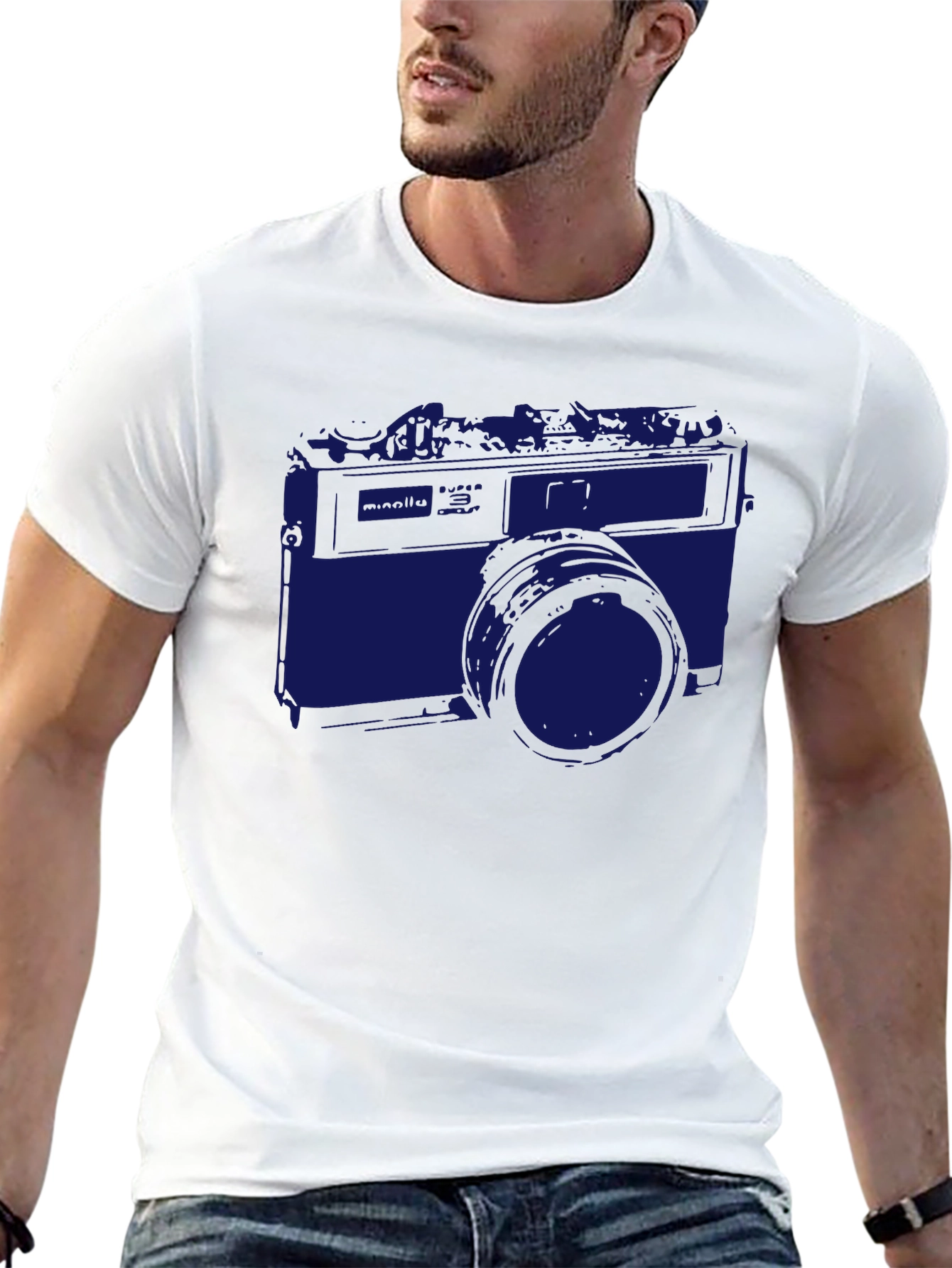 Black Retro Camera Graphic Tee - Classic Style view 13