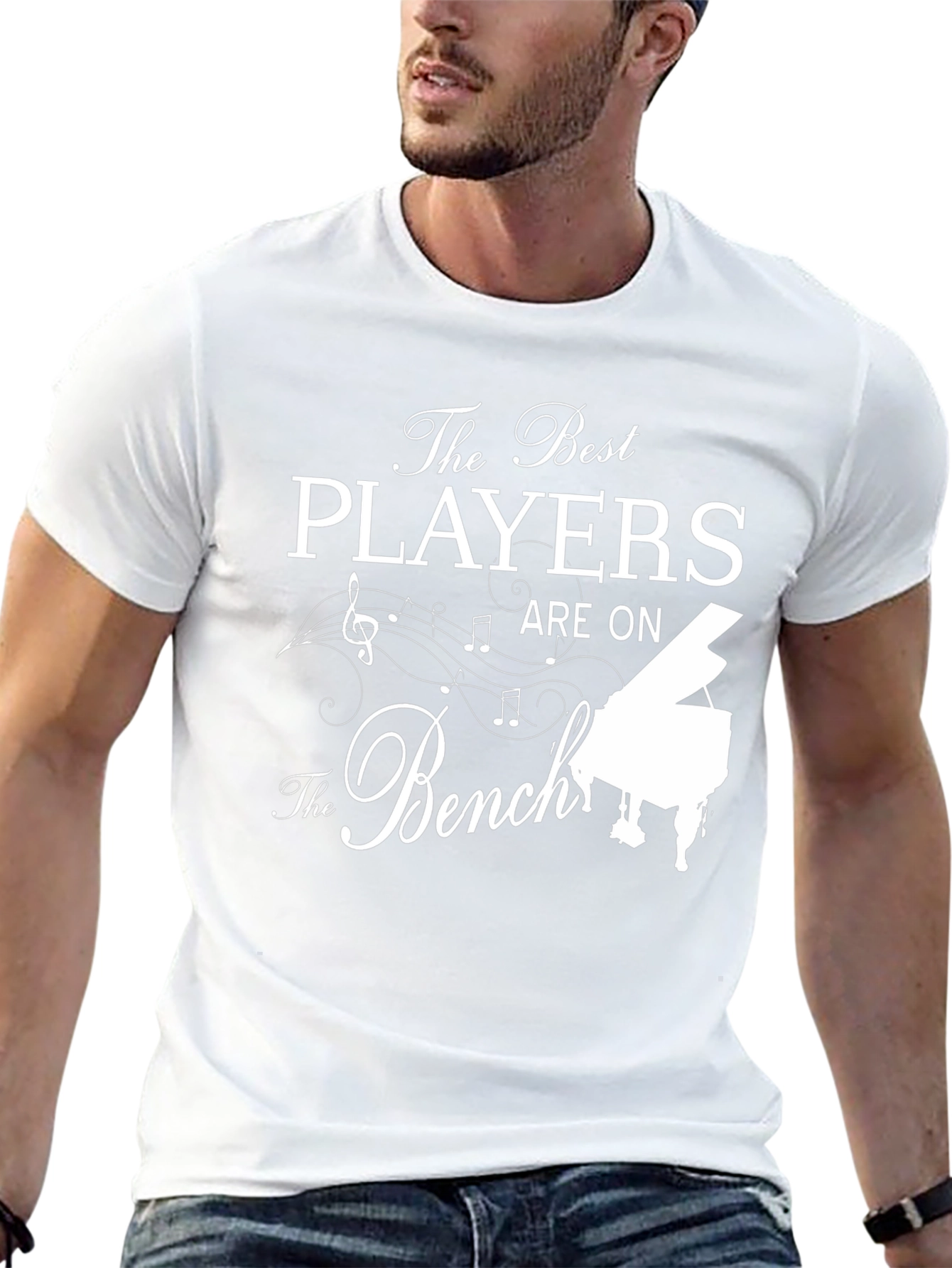 Black The Best Players Are on The Bench Piano T-Shirt view 13