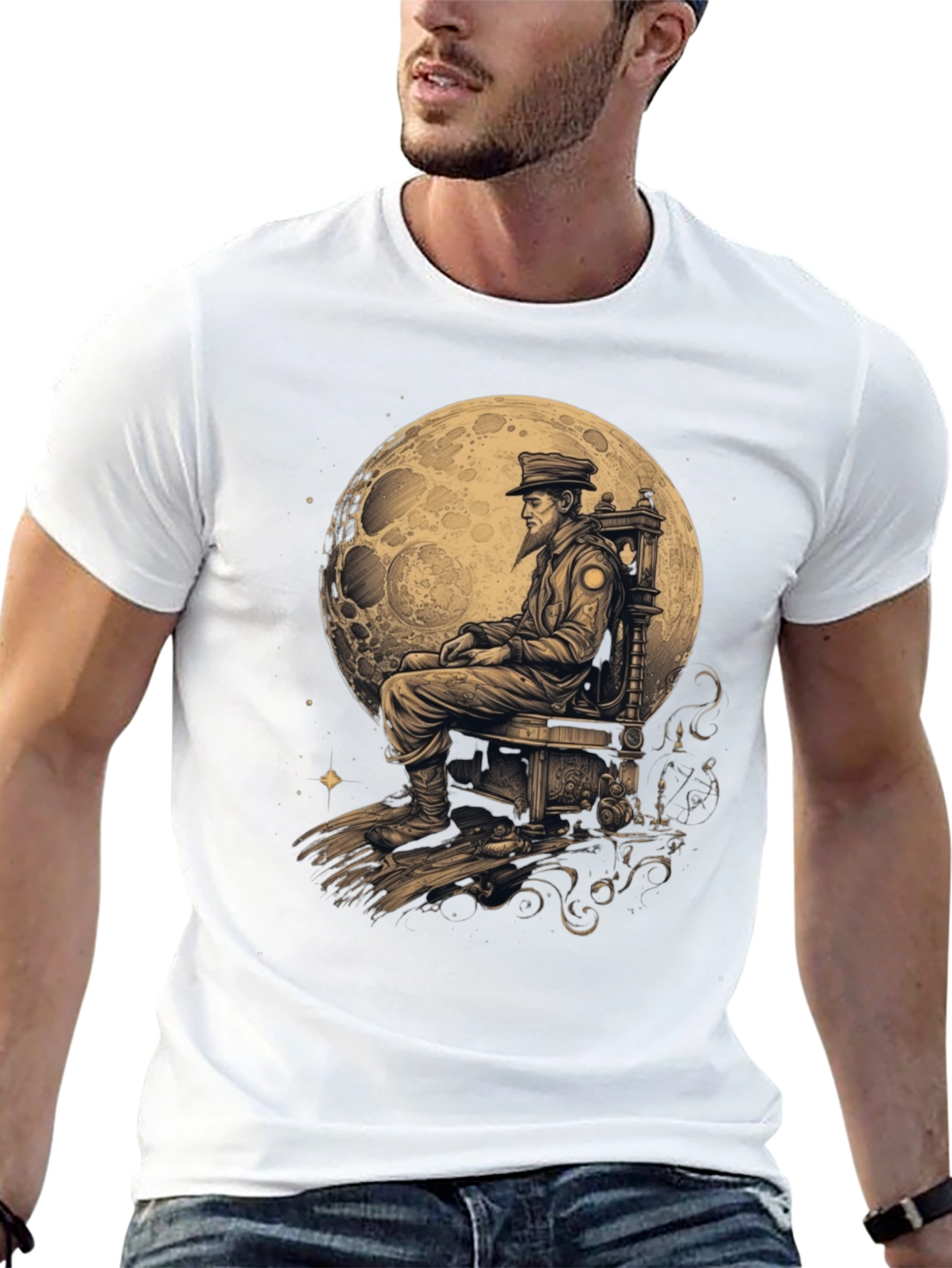 Black Moon Captain Graphic T-Shirt view 13