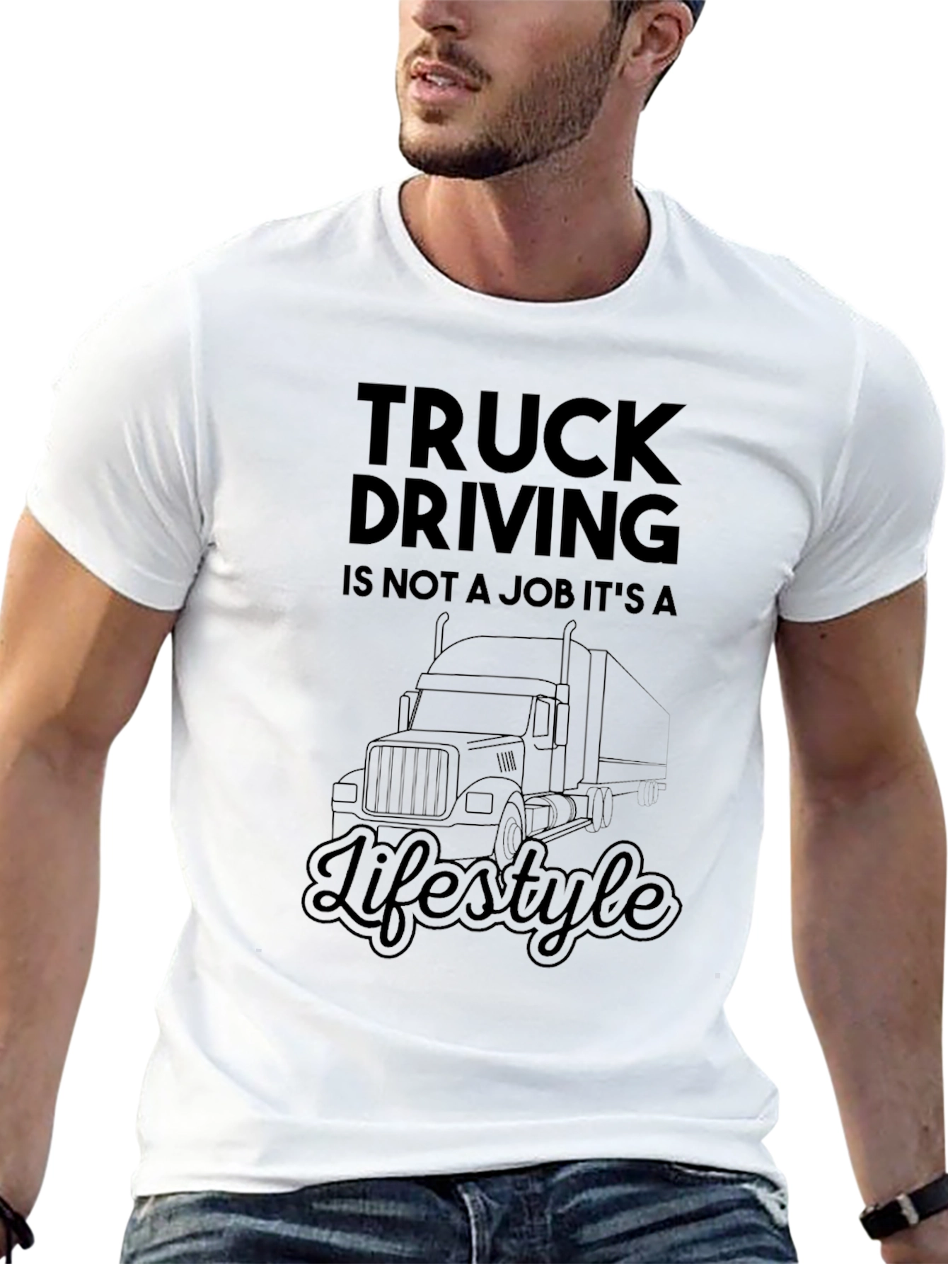 Black Truck Driving Lifestyle Tee view 13