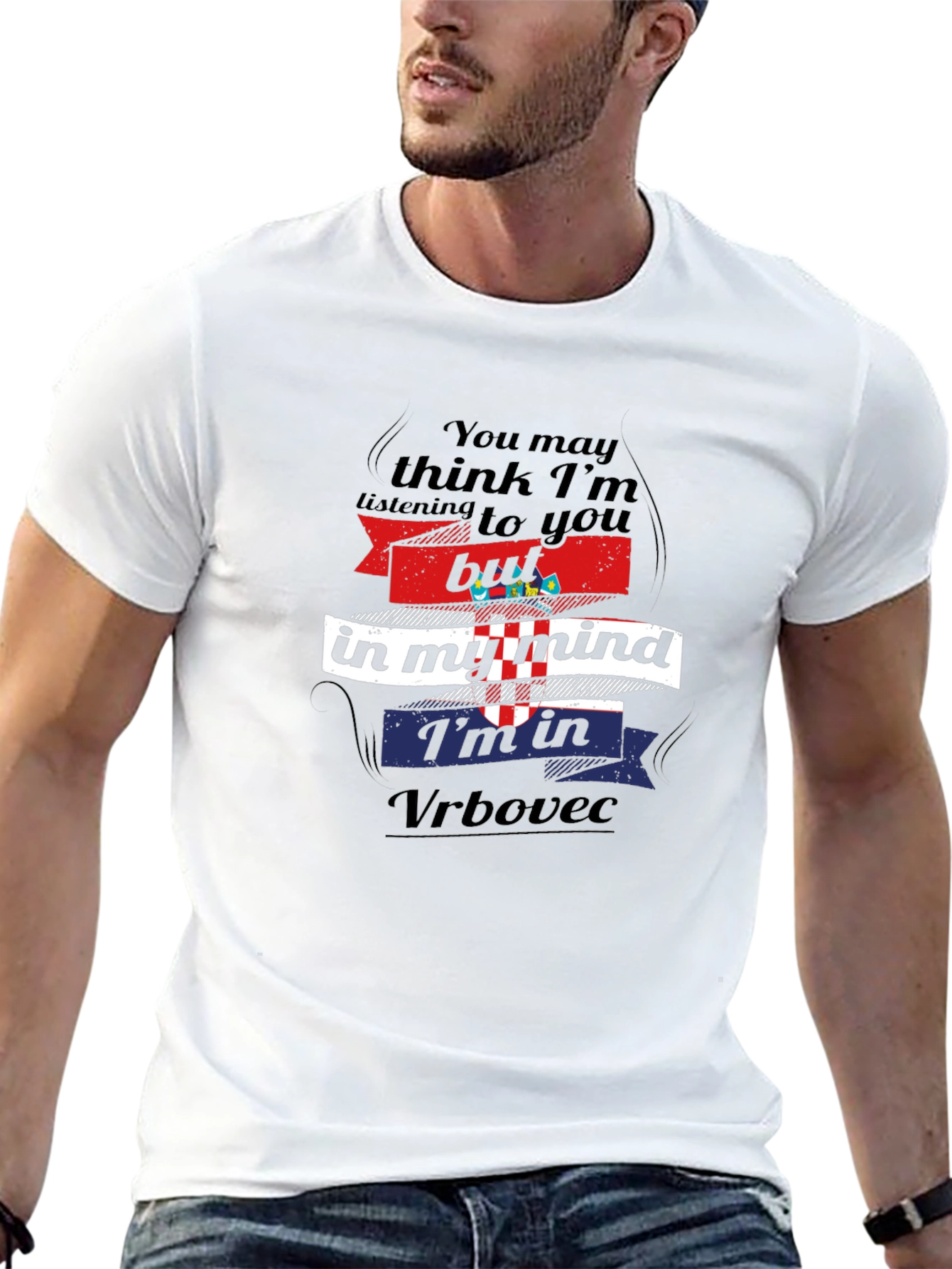 Black Funny Croatia Vrbovec Mind T-Shirt view 13
