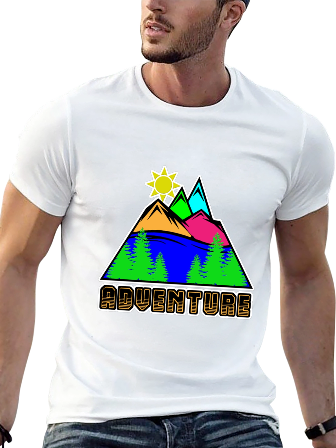 Black Adventure Graphic T-Shirt - Nature Inspired Design view 13