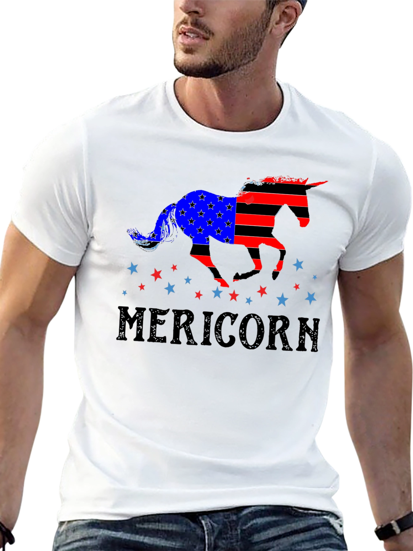 Black Patriotic Mericorn T-Shirt view 13