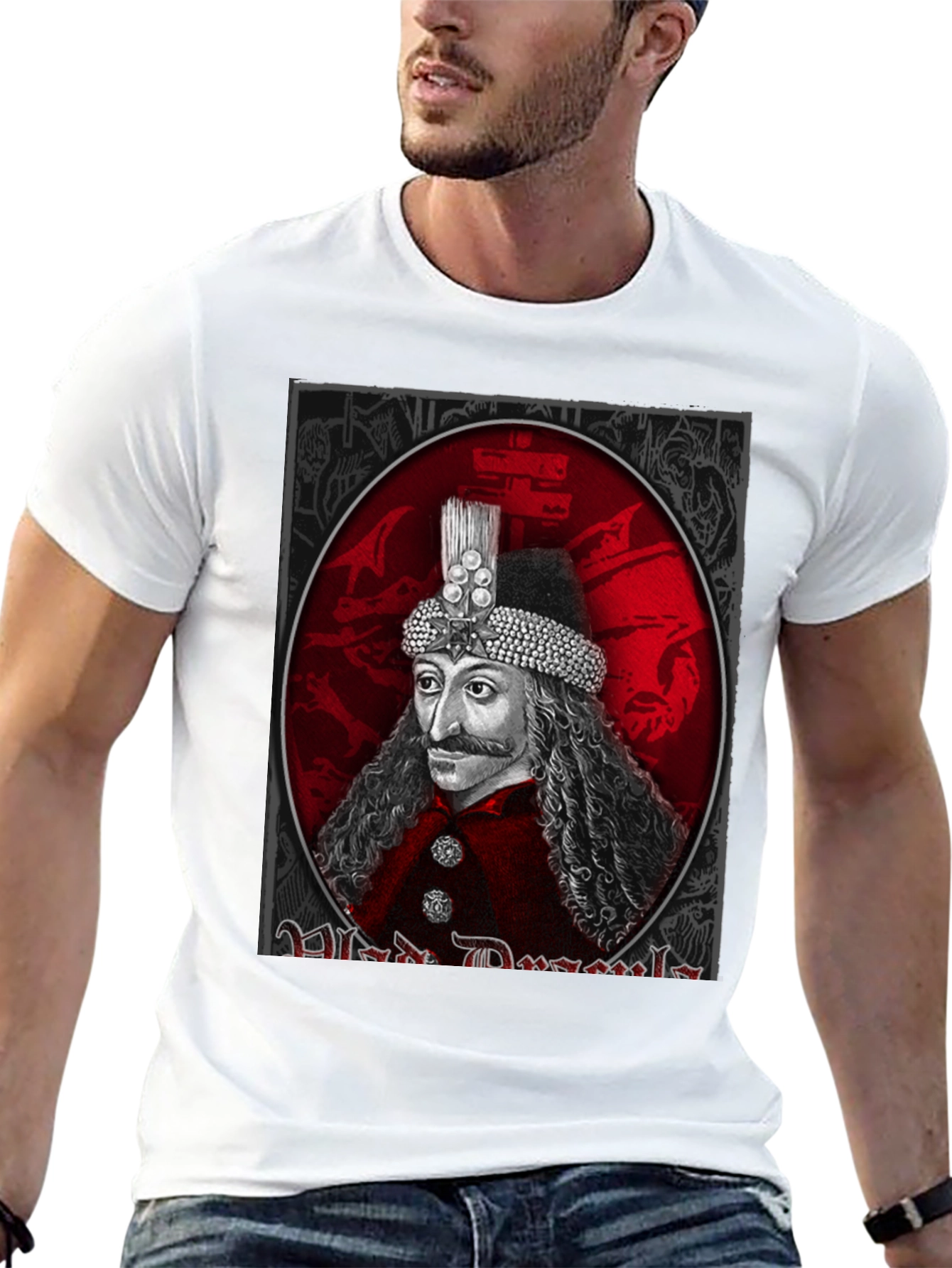 Black Vlad Dracula Graphic Tee - Gothic Style view 13