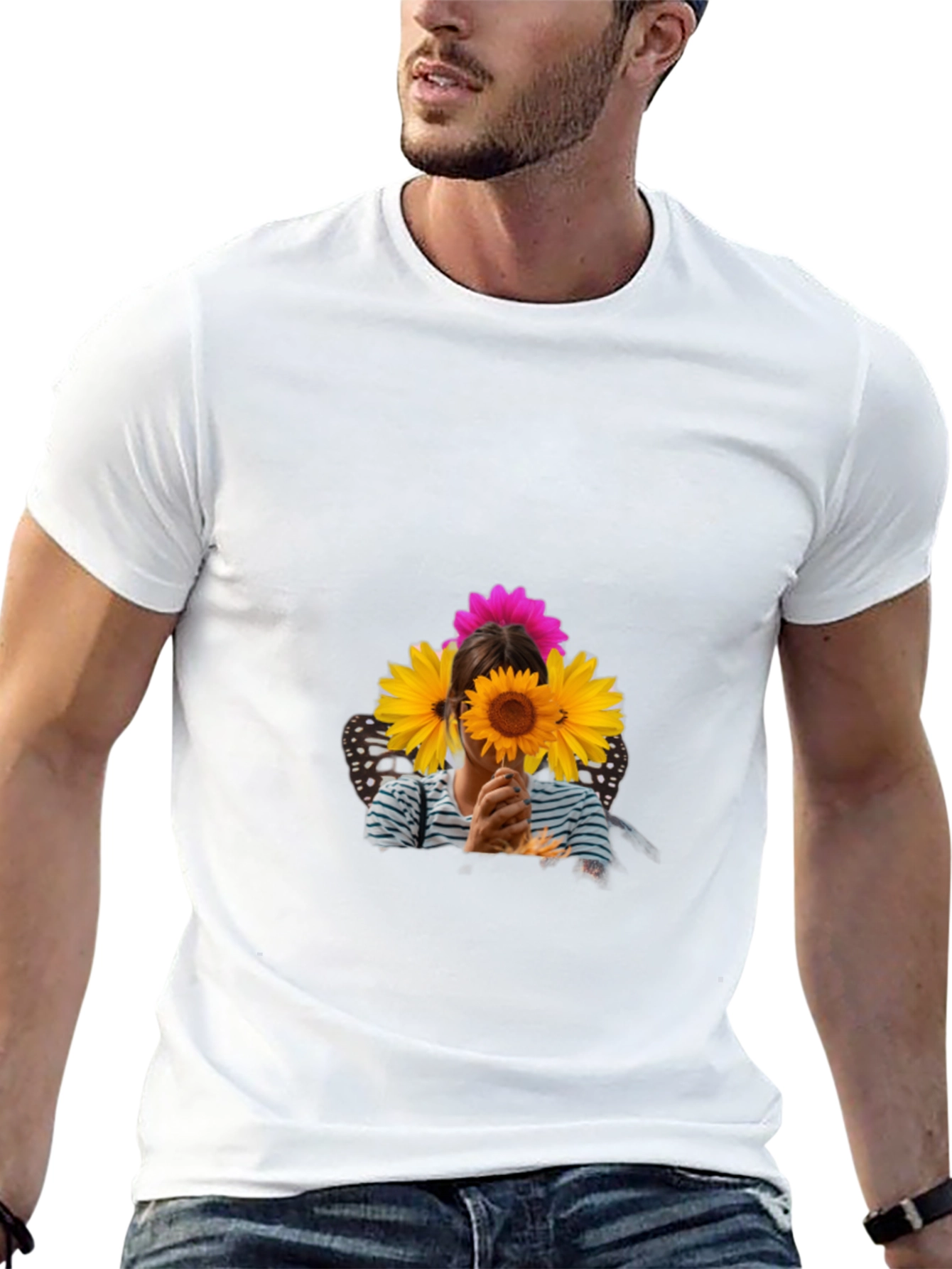 Black Sunflower Graphic Black T-Shirt view 13