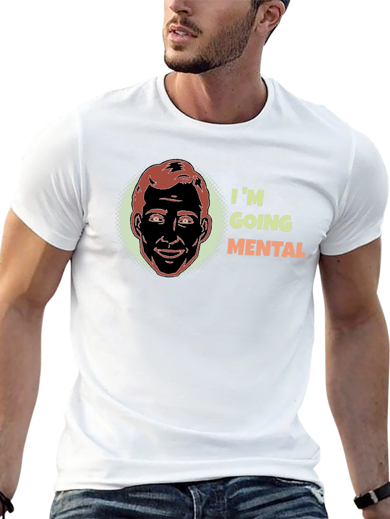 Black I'm Going Mental Graphic T-Shirt view 13