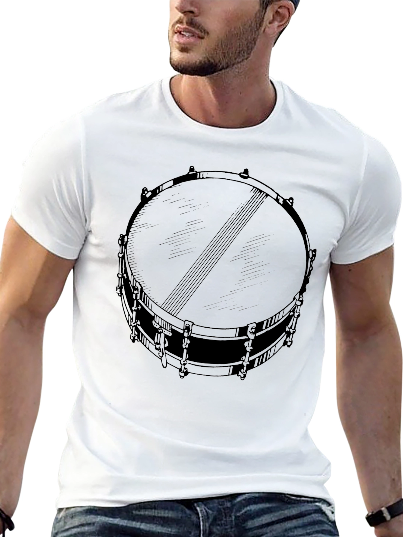 Black Drum Graphic T-Shirt - Music Lover Tee view 13