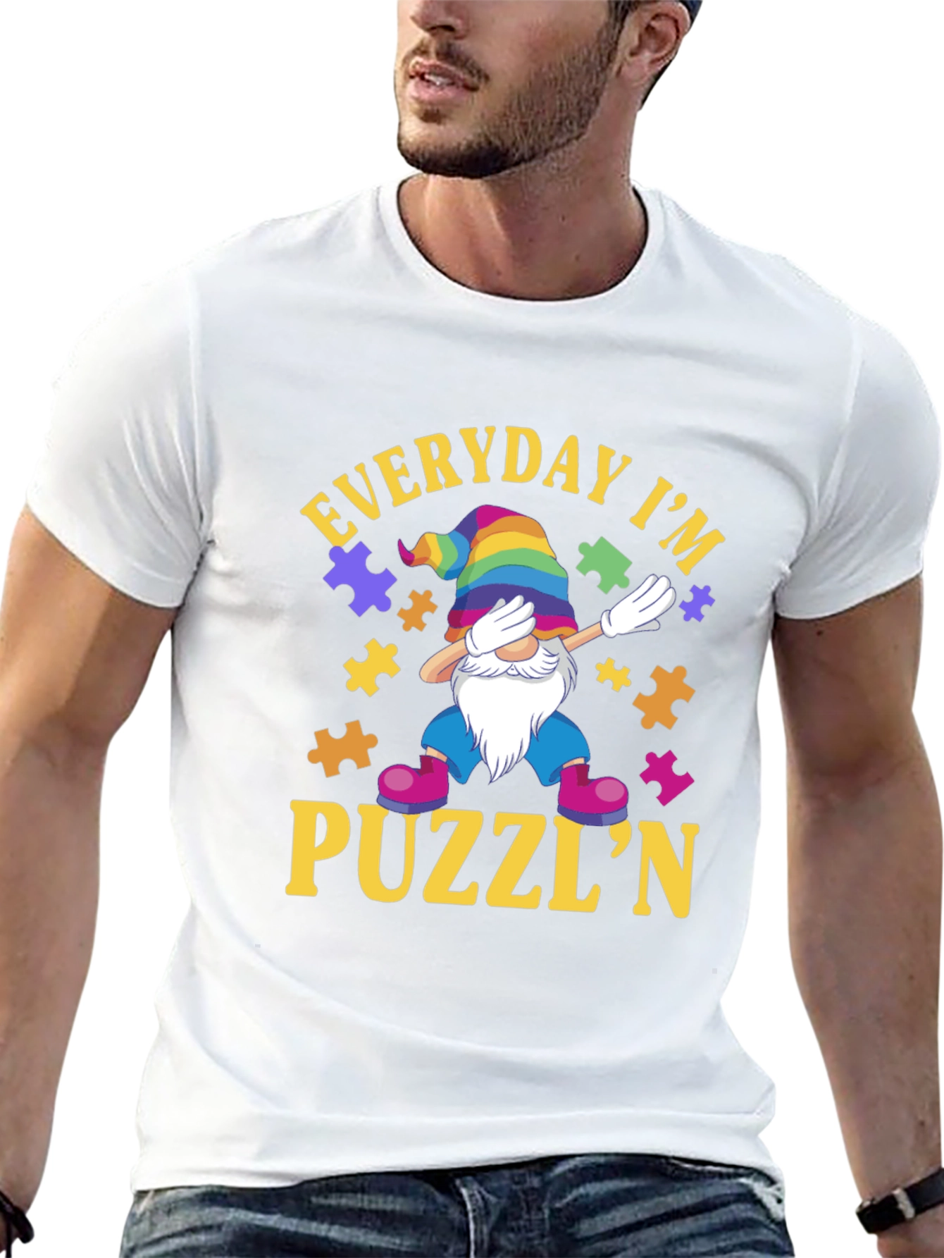 Everyday I'm Puzzl'n Gnome T-Shirt - 13