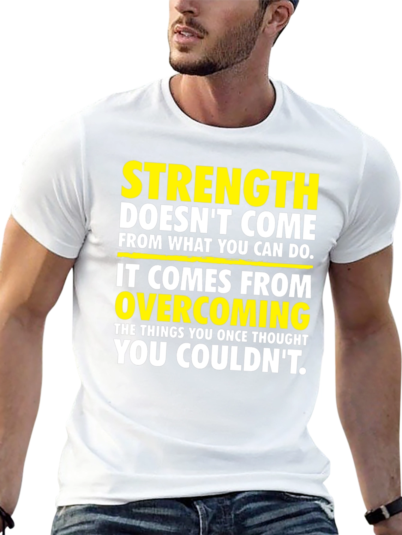 Black Strength Overcoming Graphic T-Shirt view 13