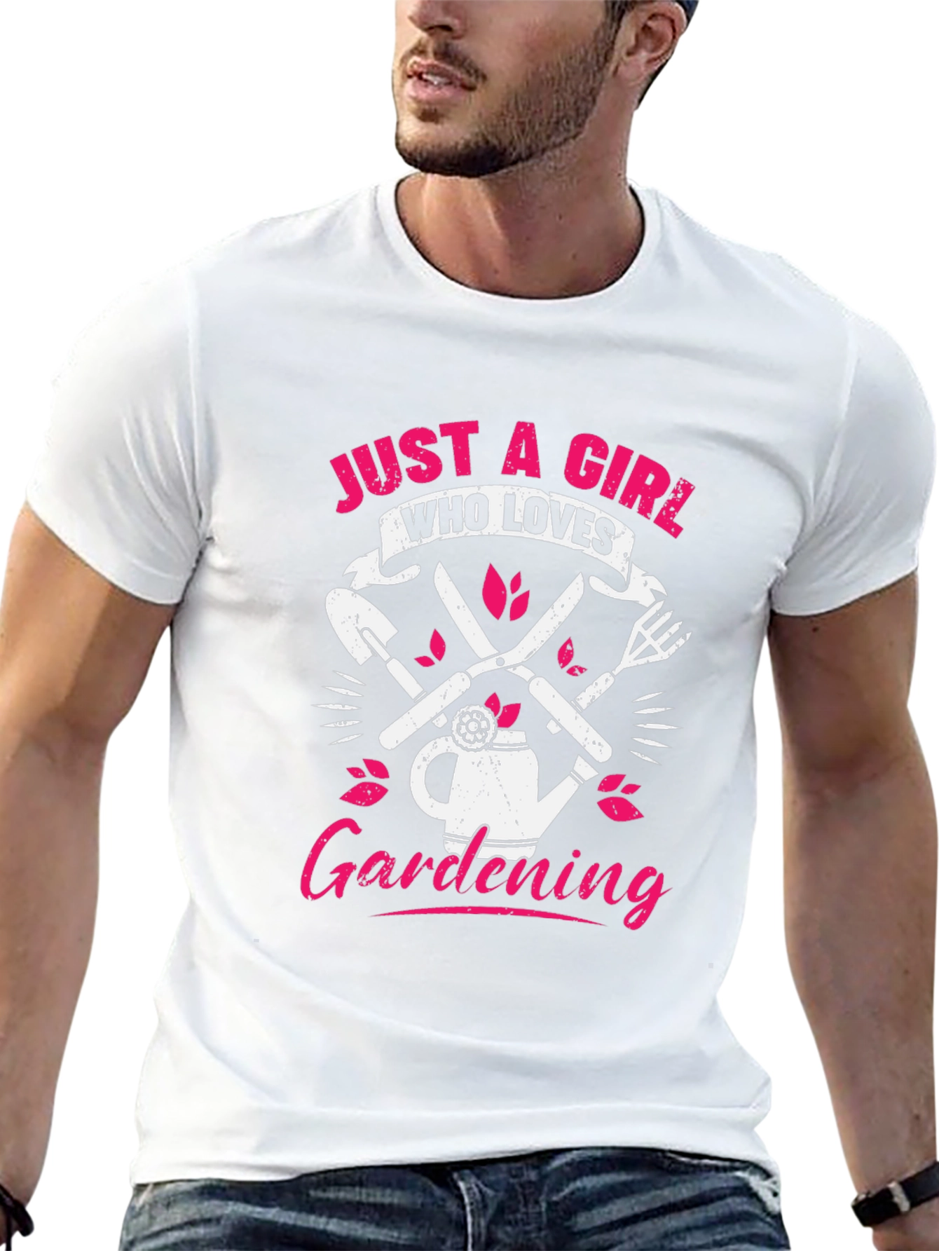 Black Just a Girl Who Loves Gardening T-Shirt view 13