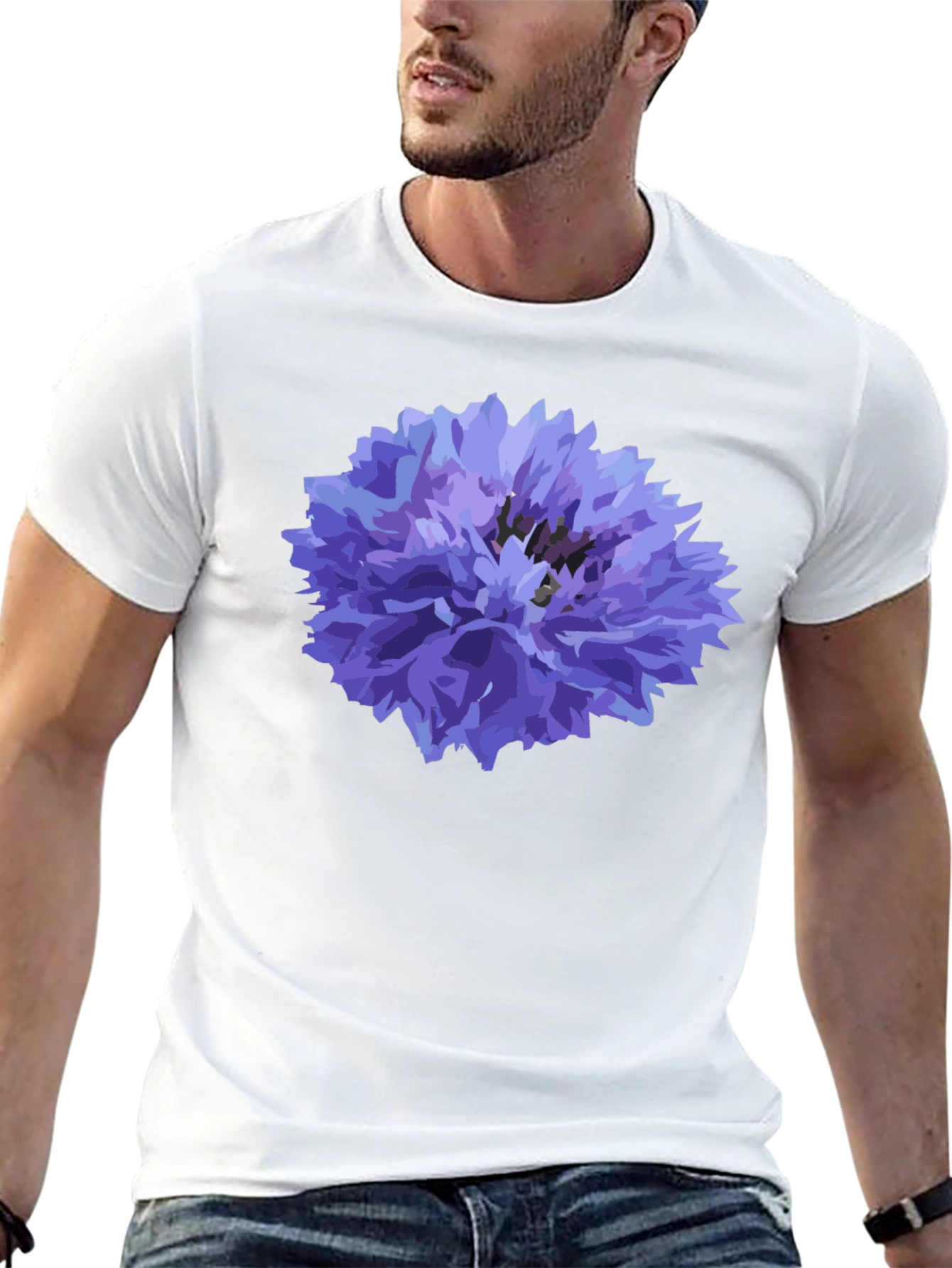 Black Cornflower Black T-Shirt view 13