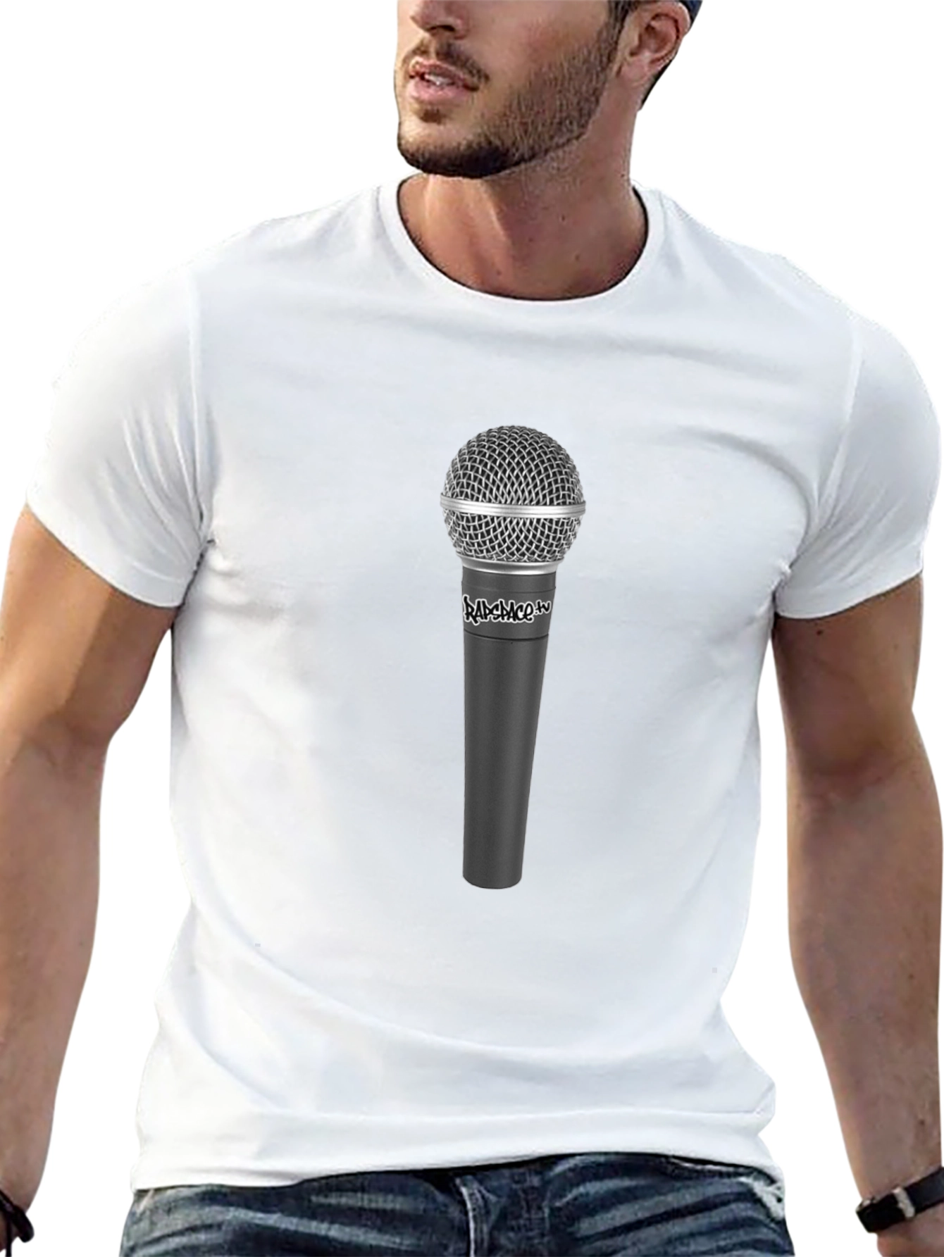 Black Black Microphone Graphic Tee - Music Lover Shirt view 13