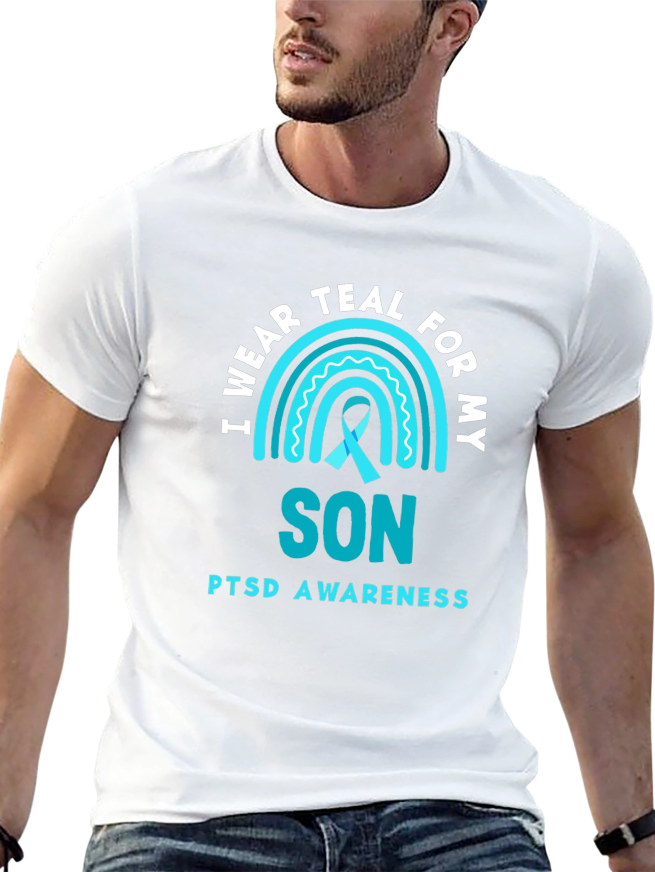 I Wear Teal For My Son PTSD Awareness T-Shirt - 13